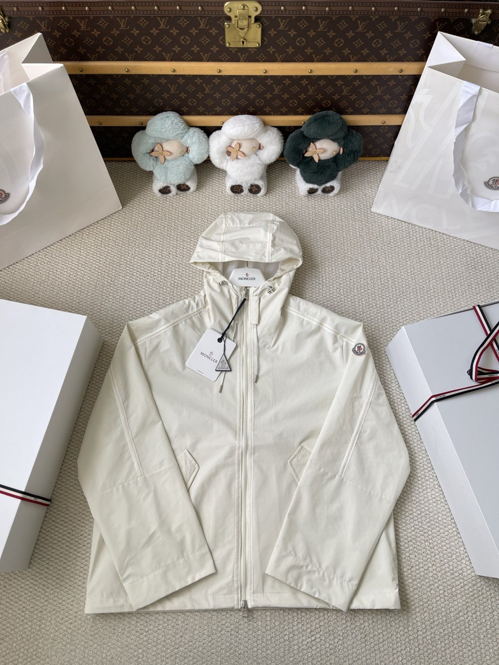 Drawstring-Hood Zip Windbreaker — product photograph