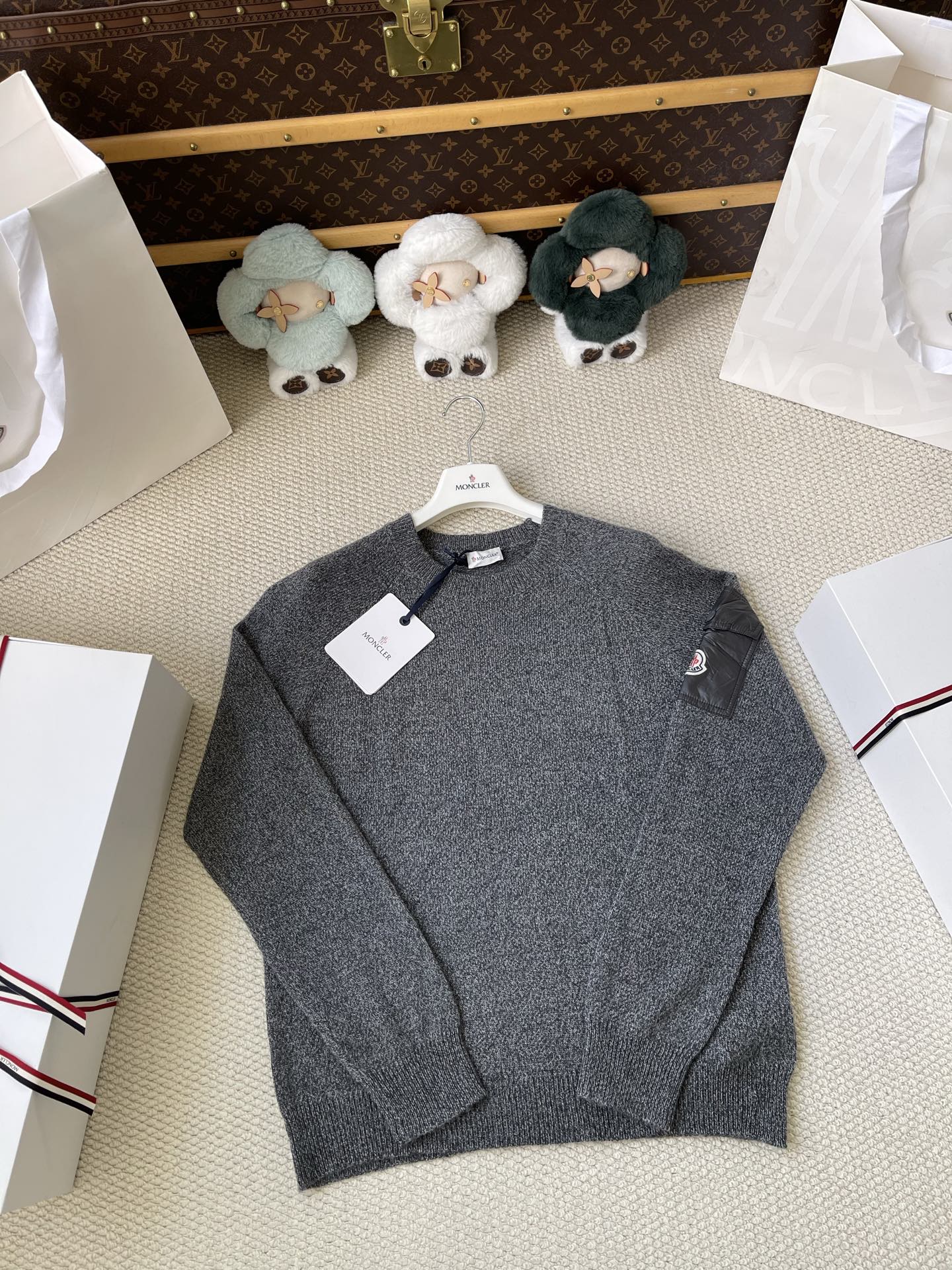 Sleeve-Pocket Crewneck Sweater — product photograph
