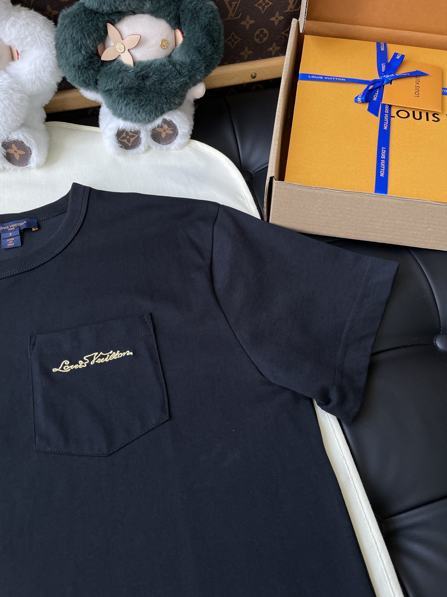 Script Pocket Crewneck T-Shirt — product photograph