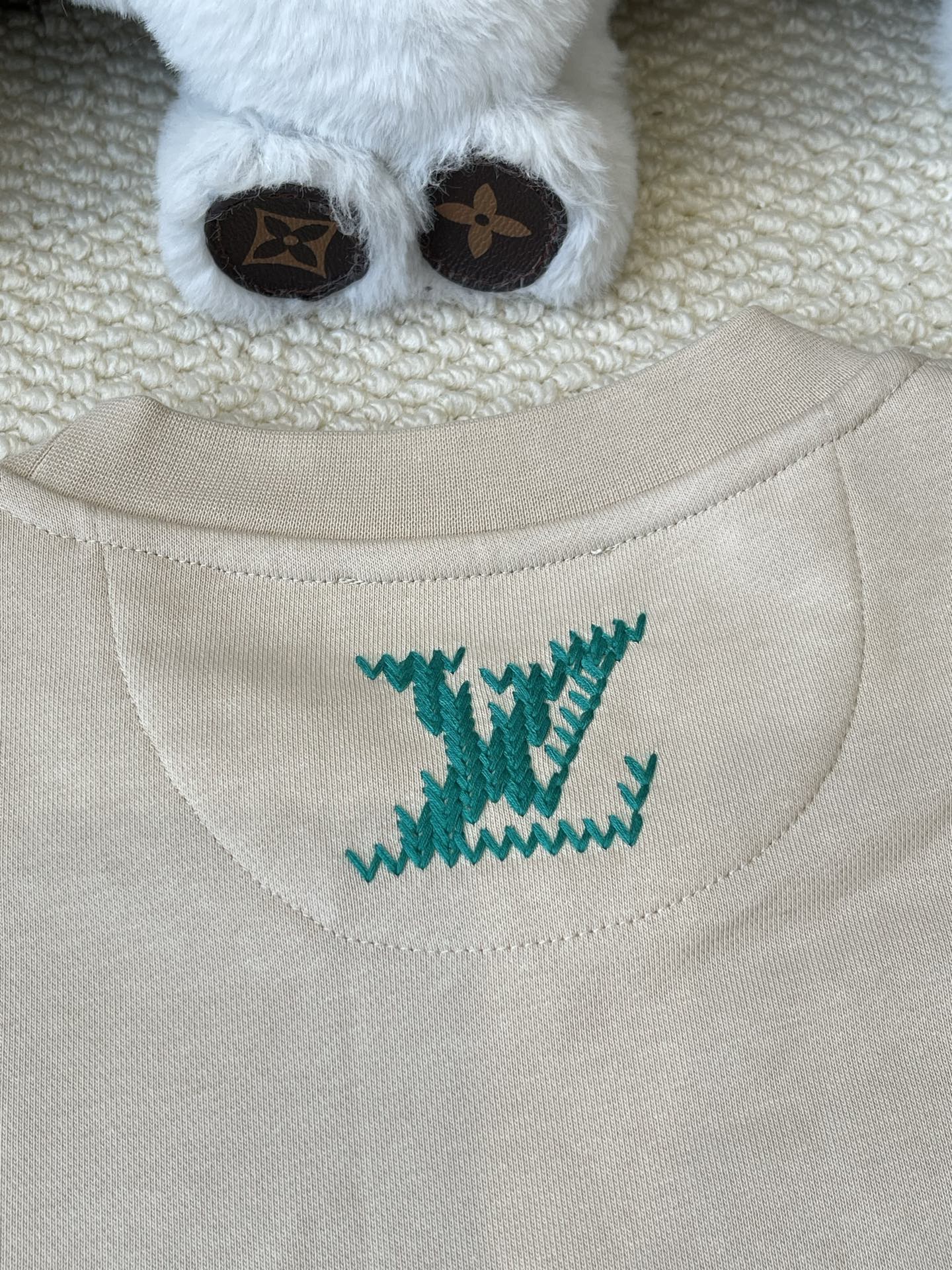Stacked Lettering Crewneck Sweater — product photograph