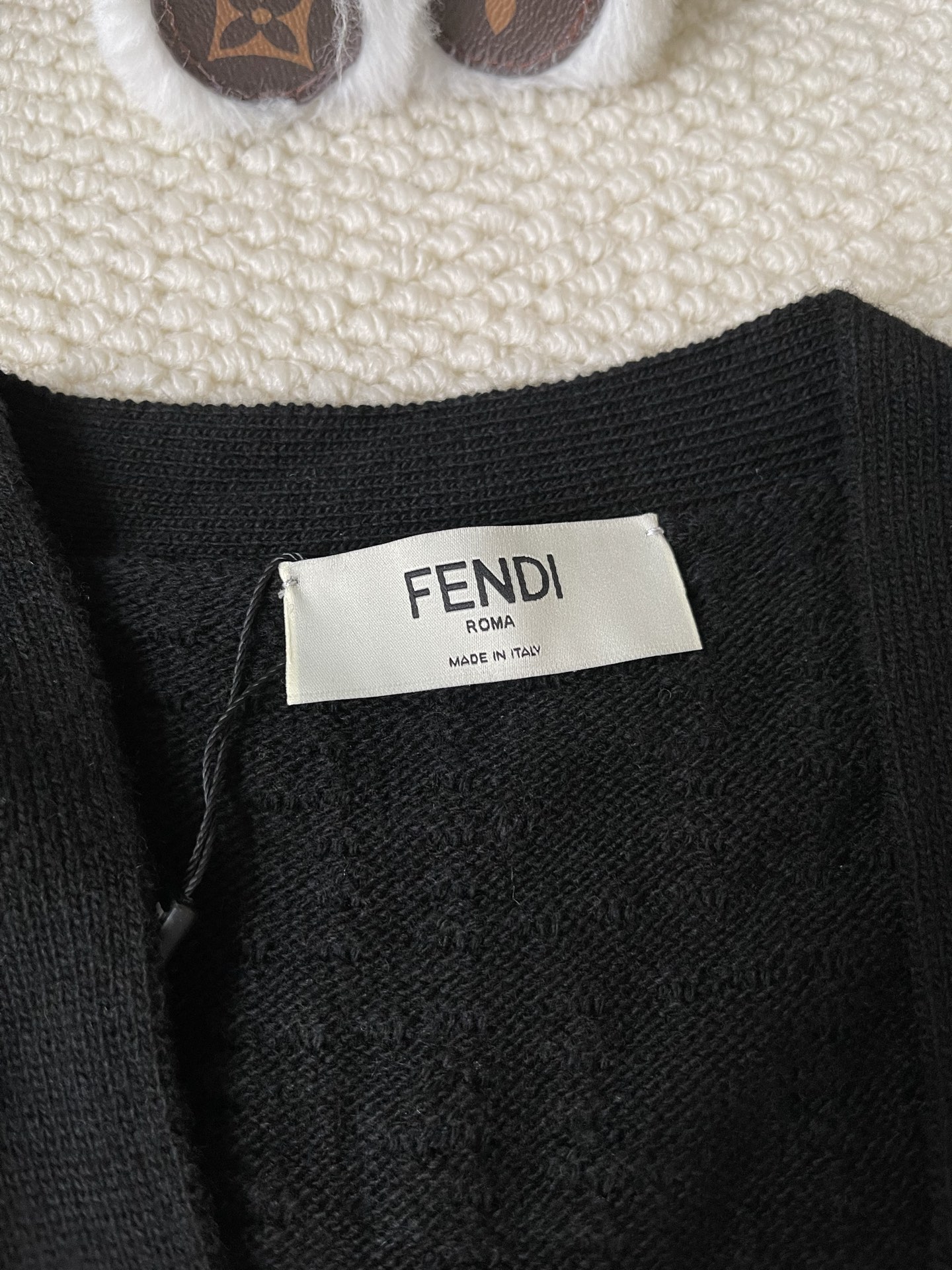 Cable-Panel V-Neck Cardigan — product photograph
