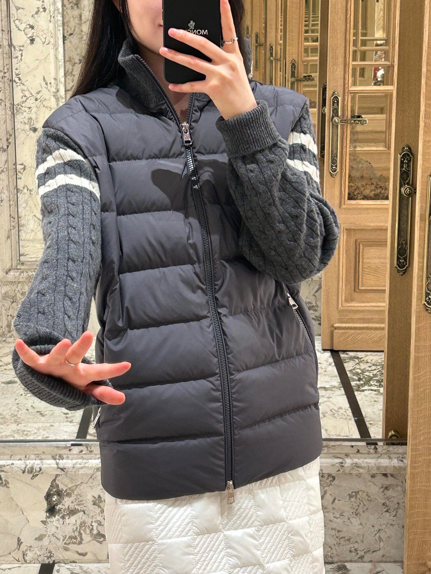 Cable-Sleeve Hybrid Quilted Jacket — product photograph