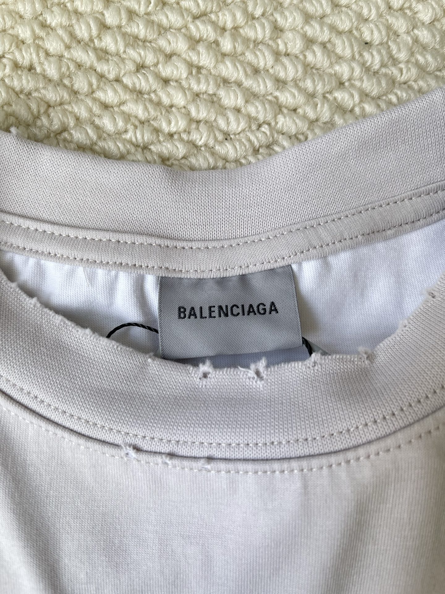Spiked-Letter Sleeve Top — product photograph