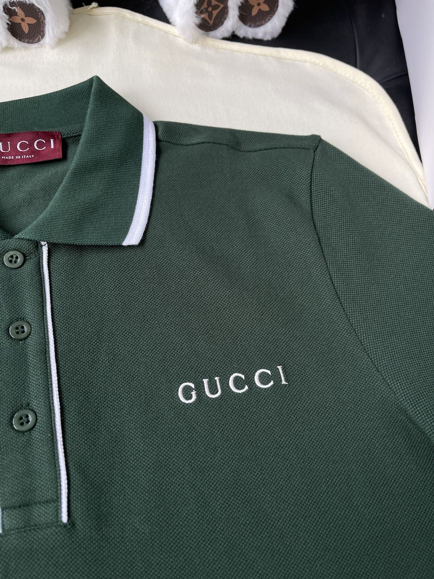 Contrast-Piped Short-Sleeve Polo — product photograph
