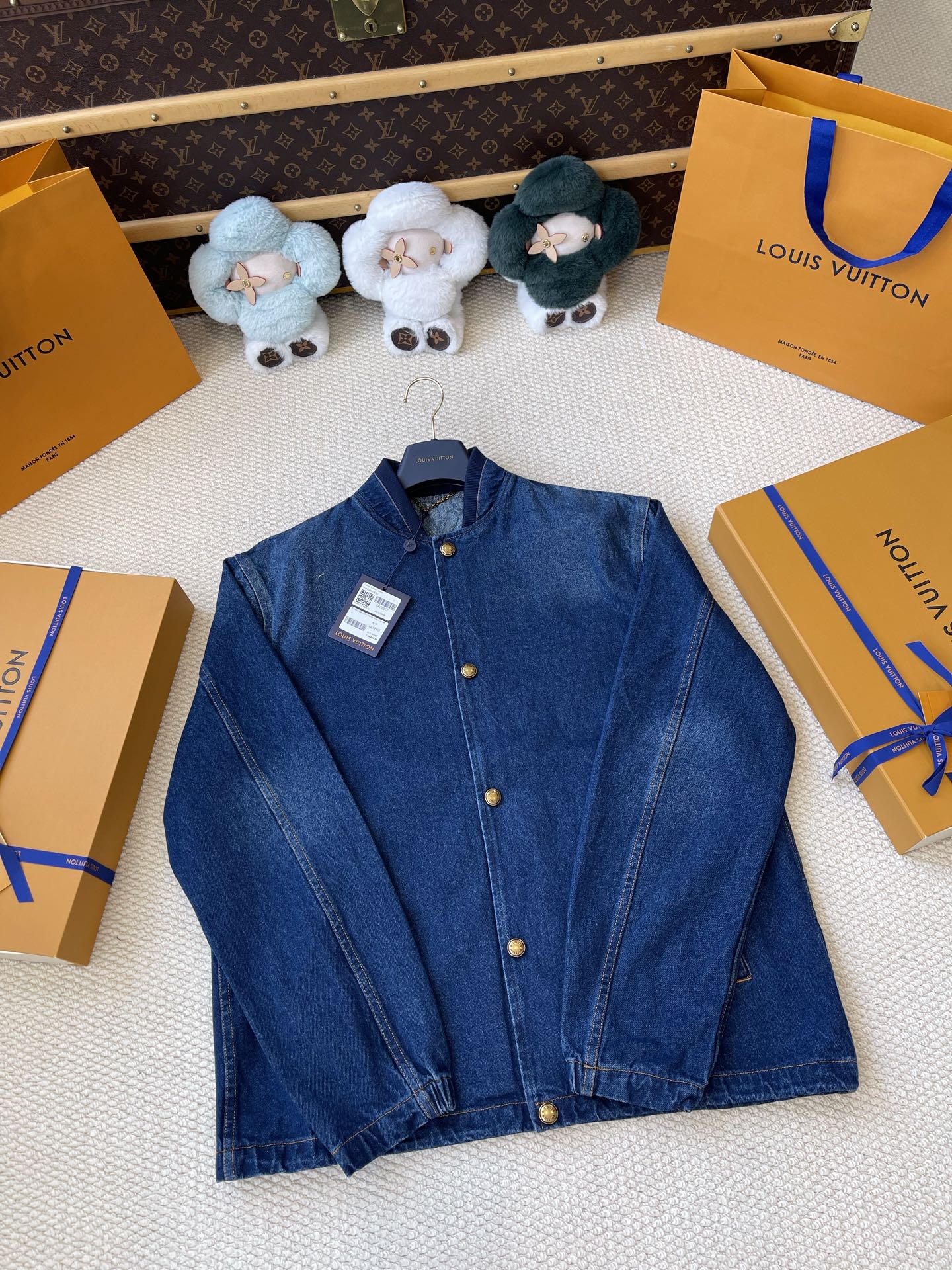 Denim Varsity Jacket and Jeans Separates — product photograph