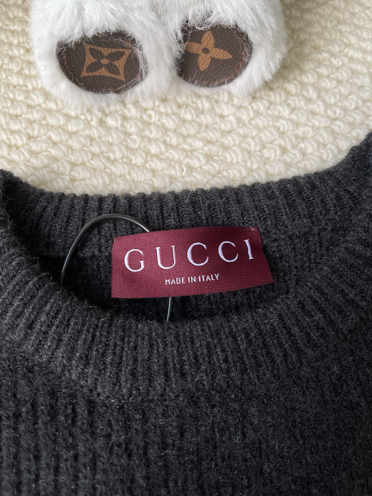 Tonal Lettering Crewneck Sweater — product photograph