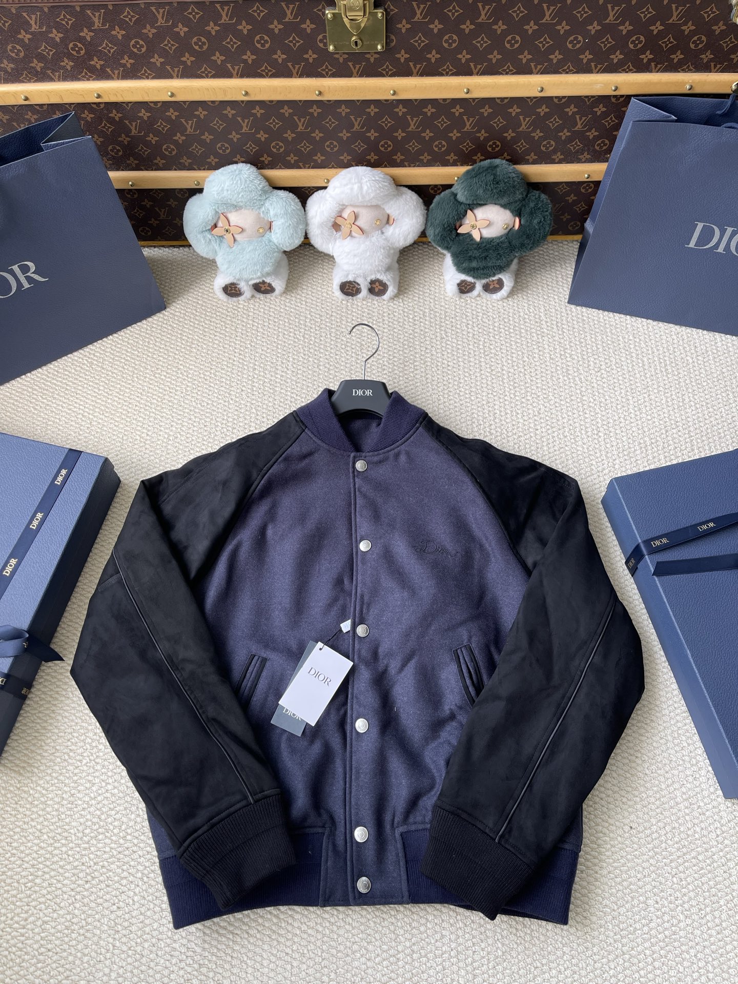 Script-Back Varsity Bomber Jacket — product photograph