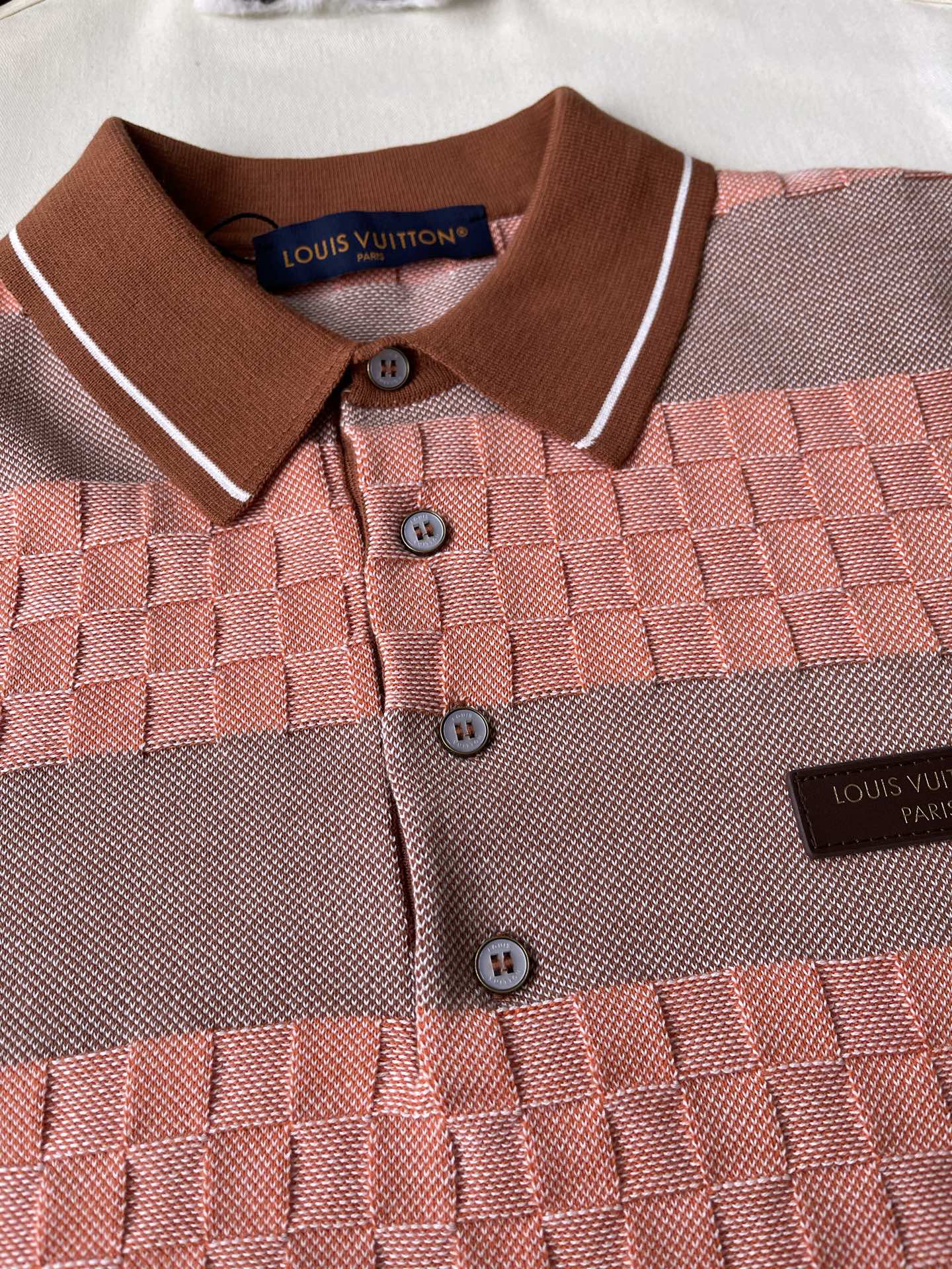 Textured Stripe Knit Polo — product photograph