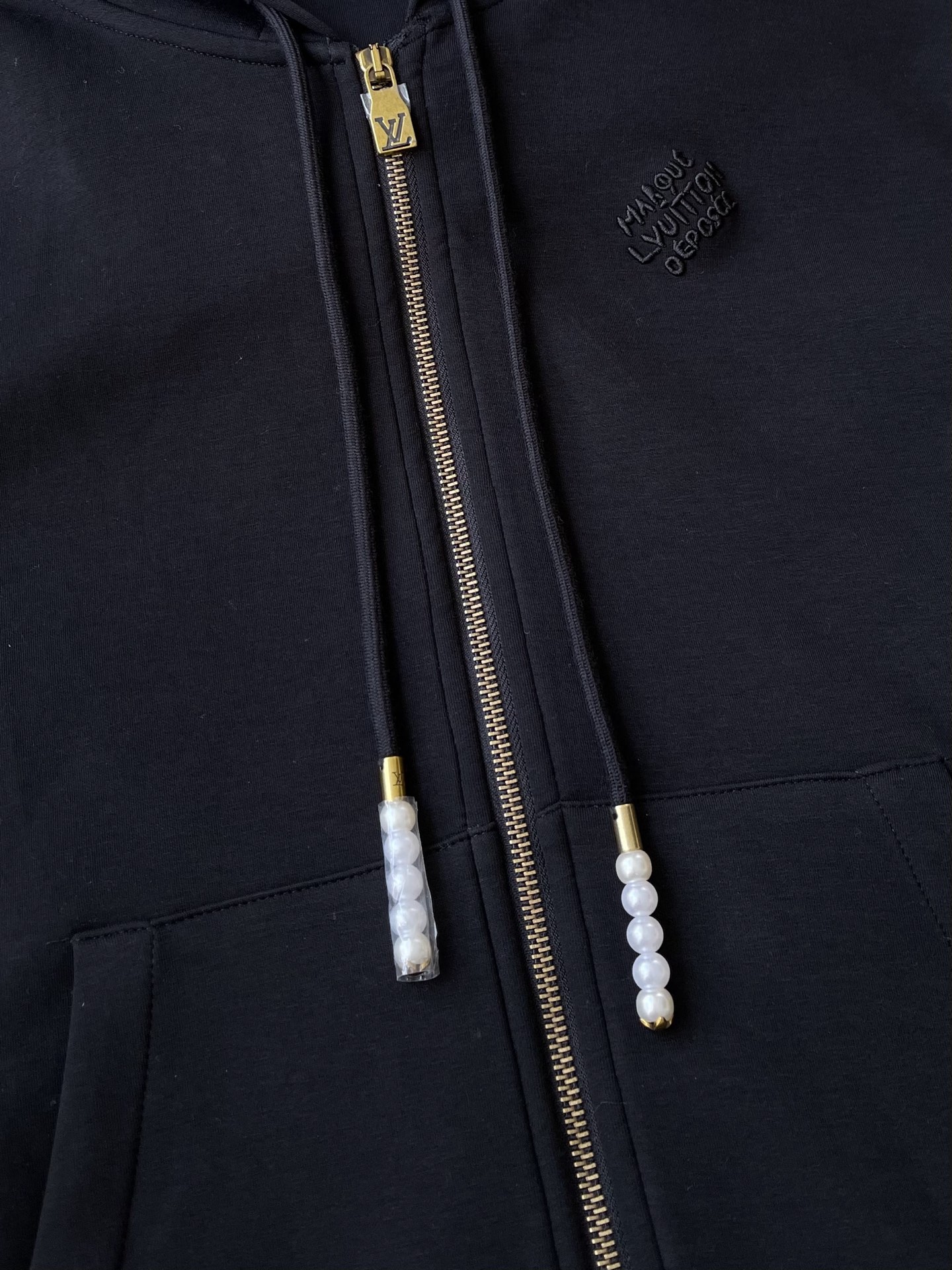 Small-Lettering Zip Hoodie — product photograph