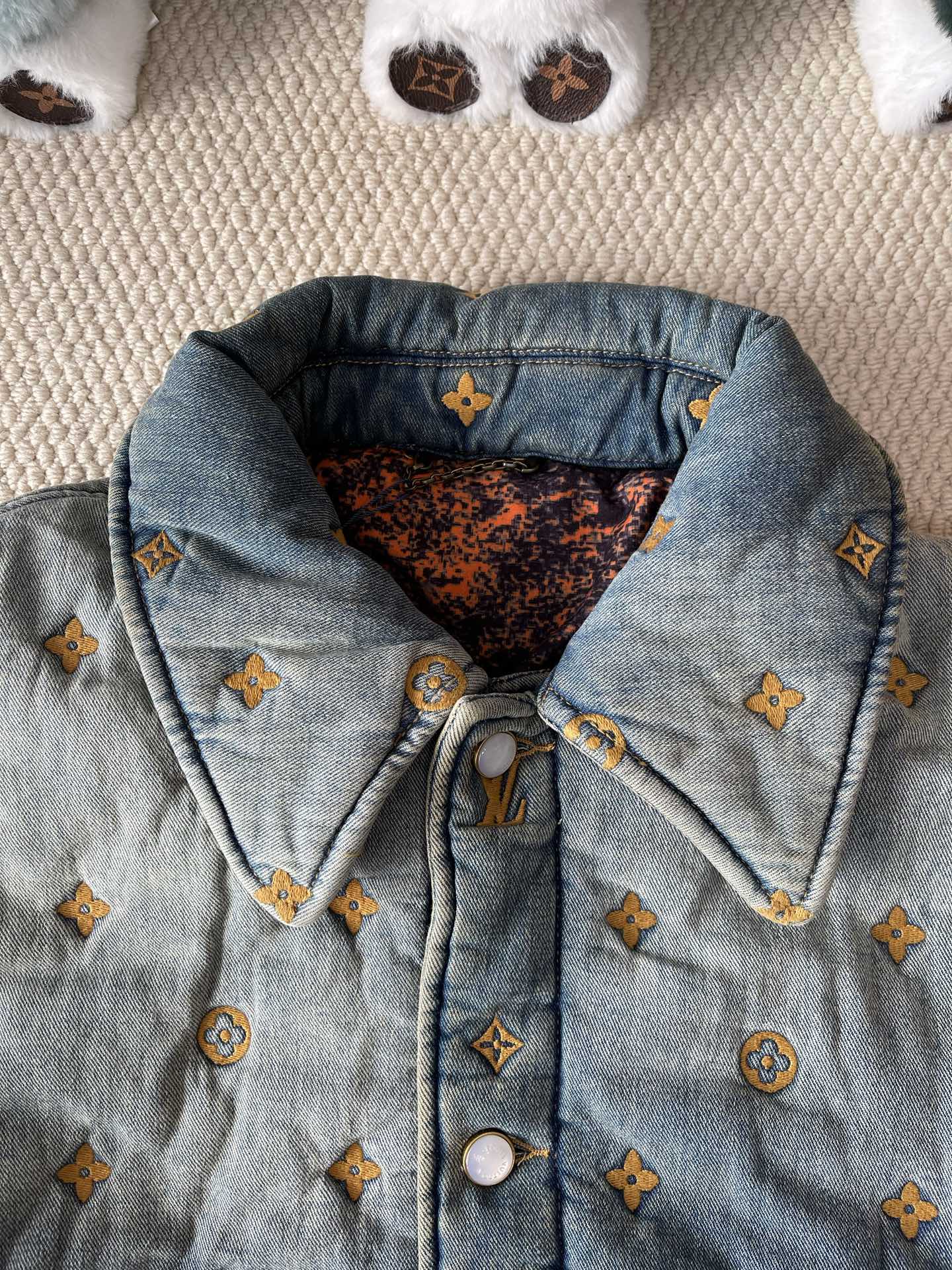 Monogram Quilted Denim Jacket — product photograph