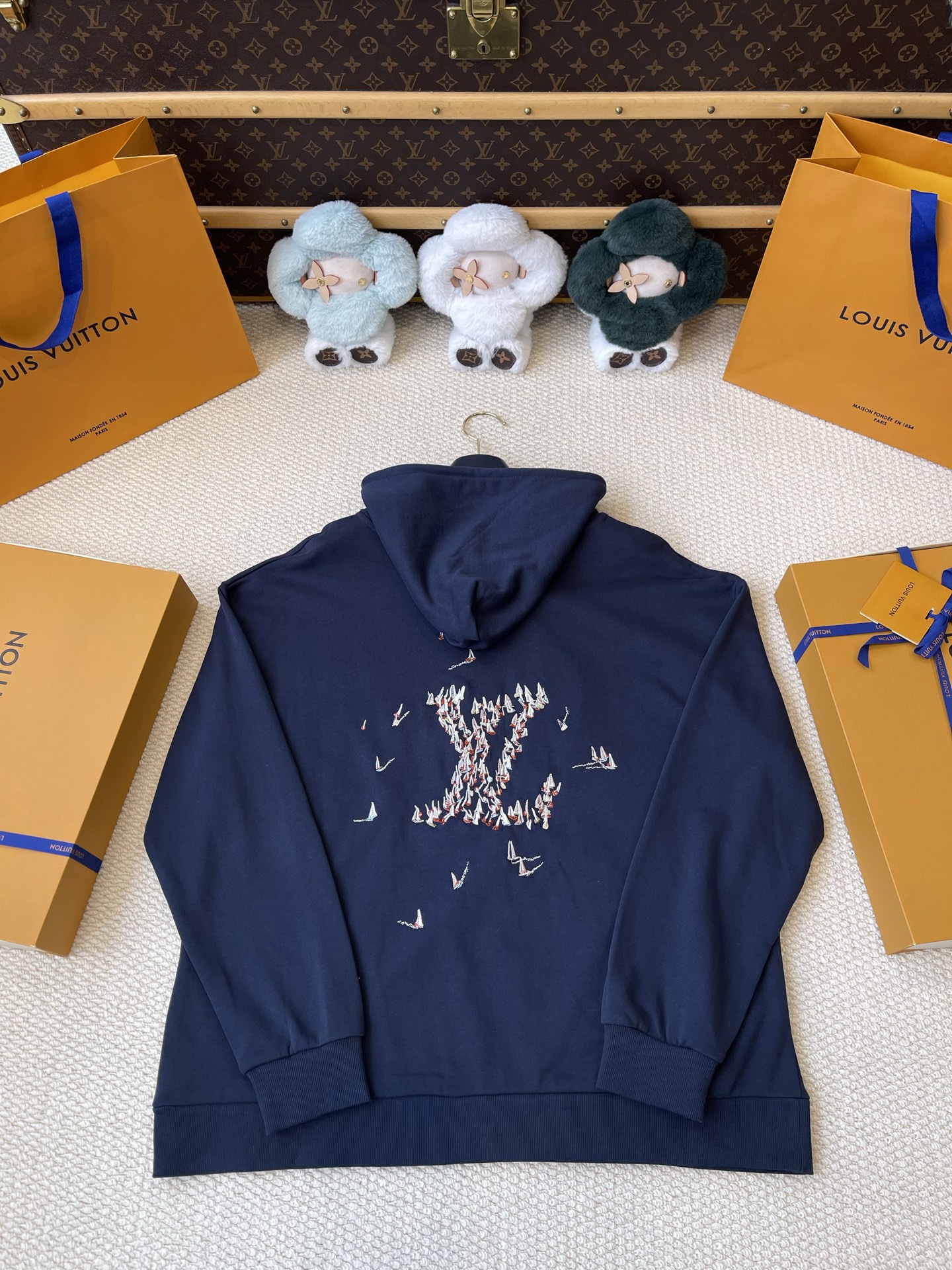 Bird-Monogram Pullover Hoodie — product photograph