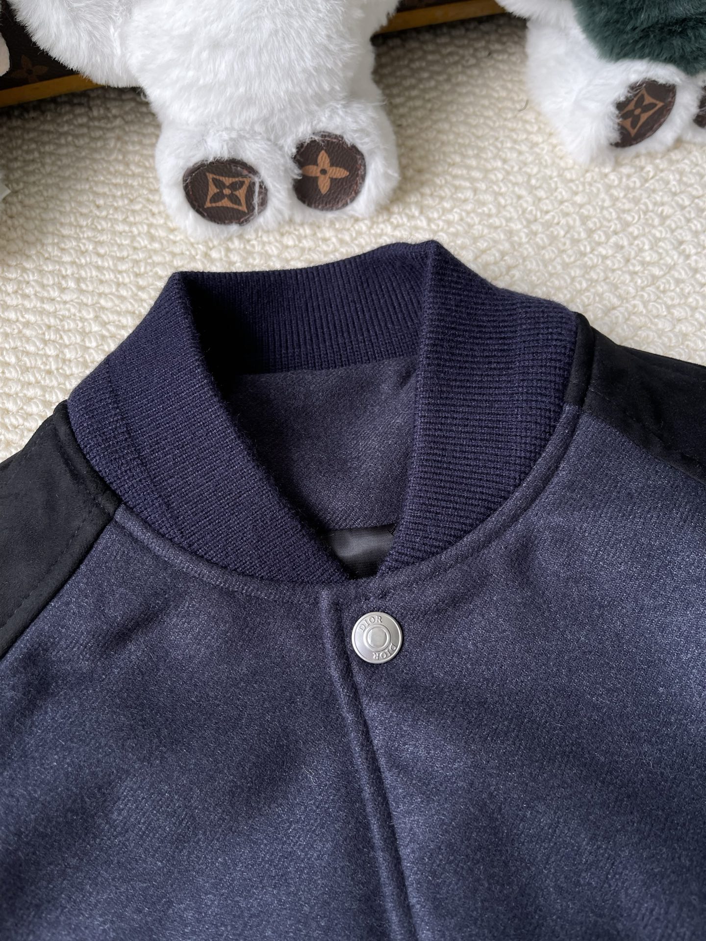 Script-Back Varsity Bomber Jacket — product photograph