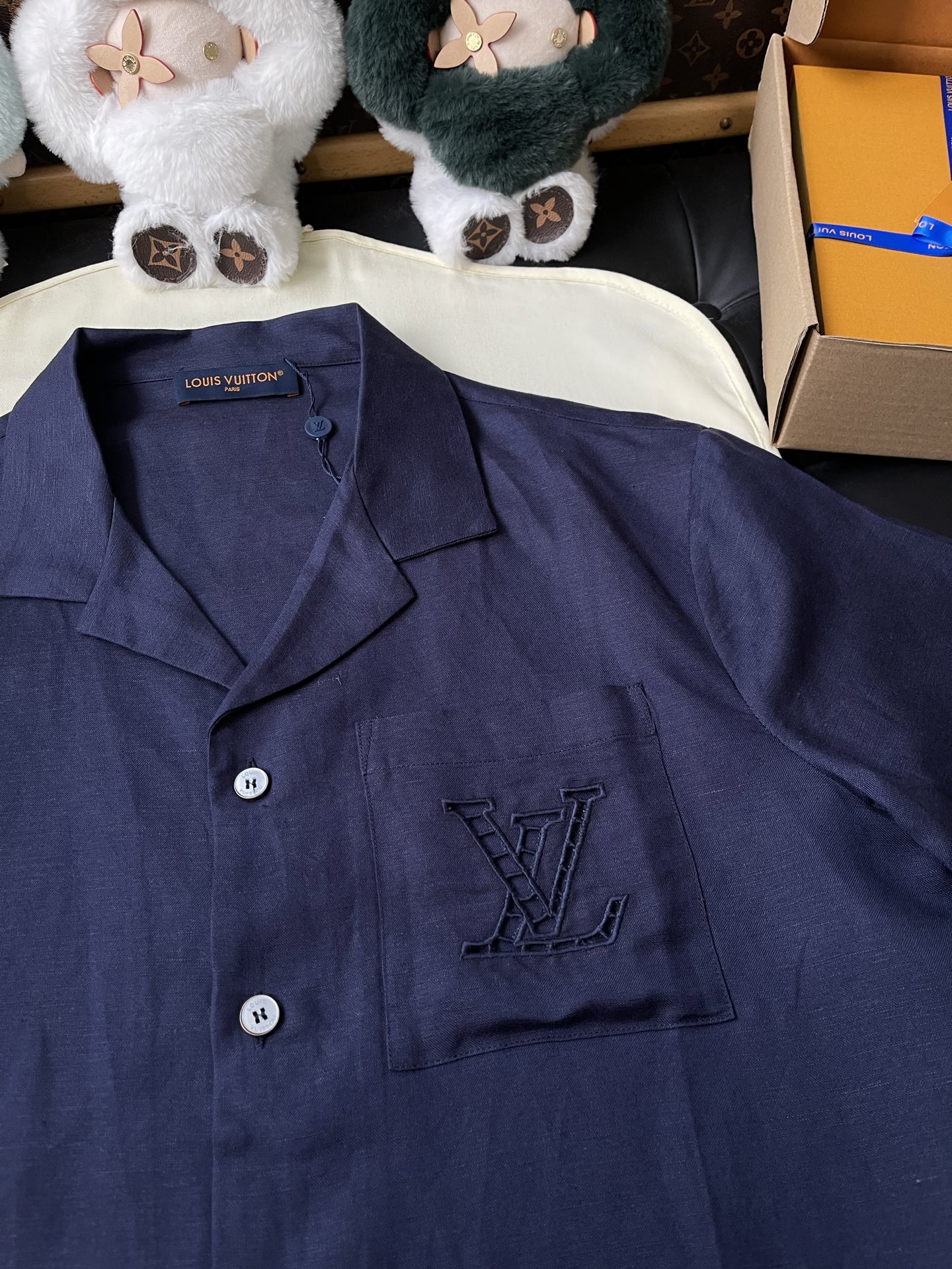 Monogram Pocket Camp-Collar Shirt — product photograph