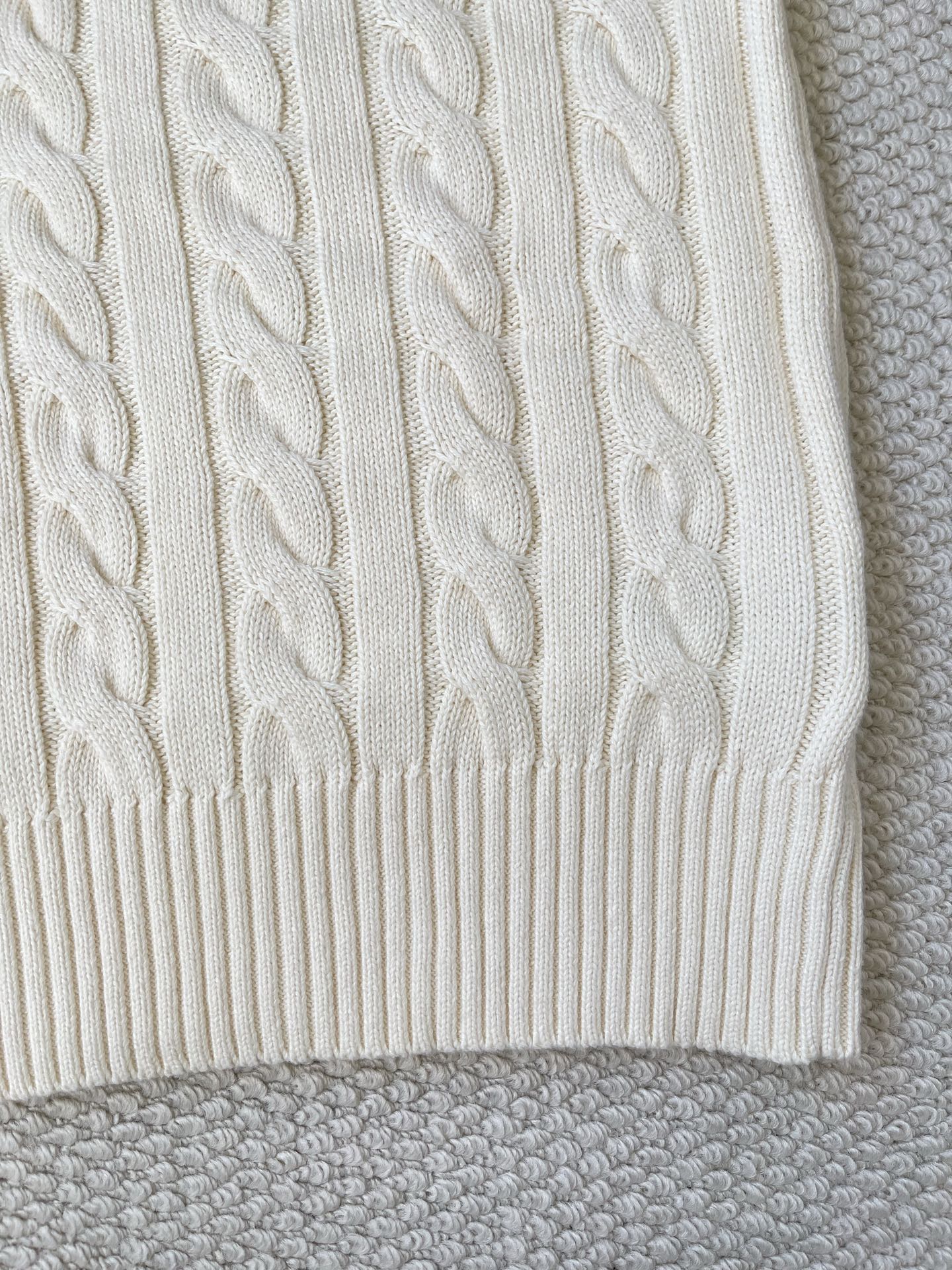 Cable-Knit Quarter-Zip Sweater — product photograph