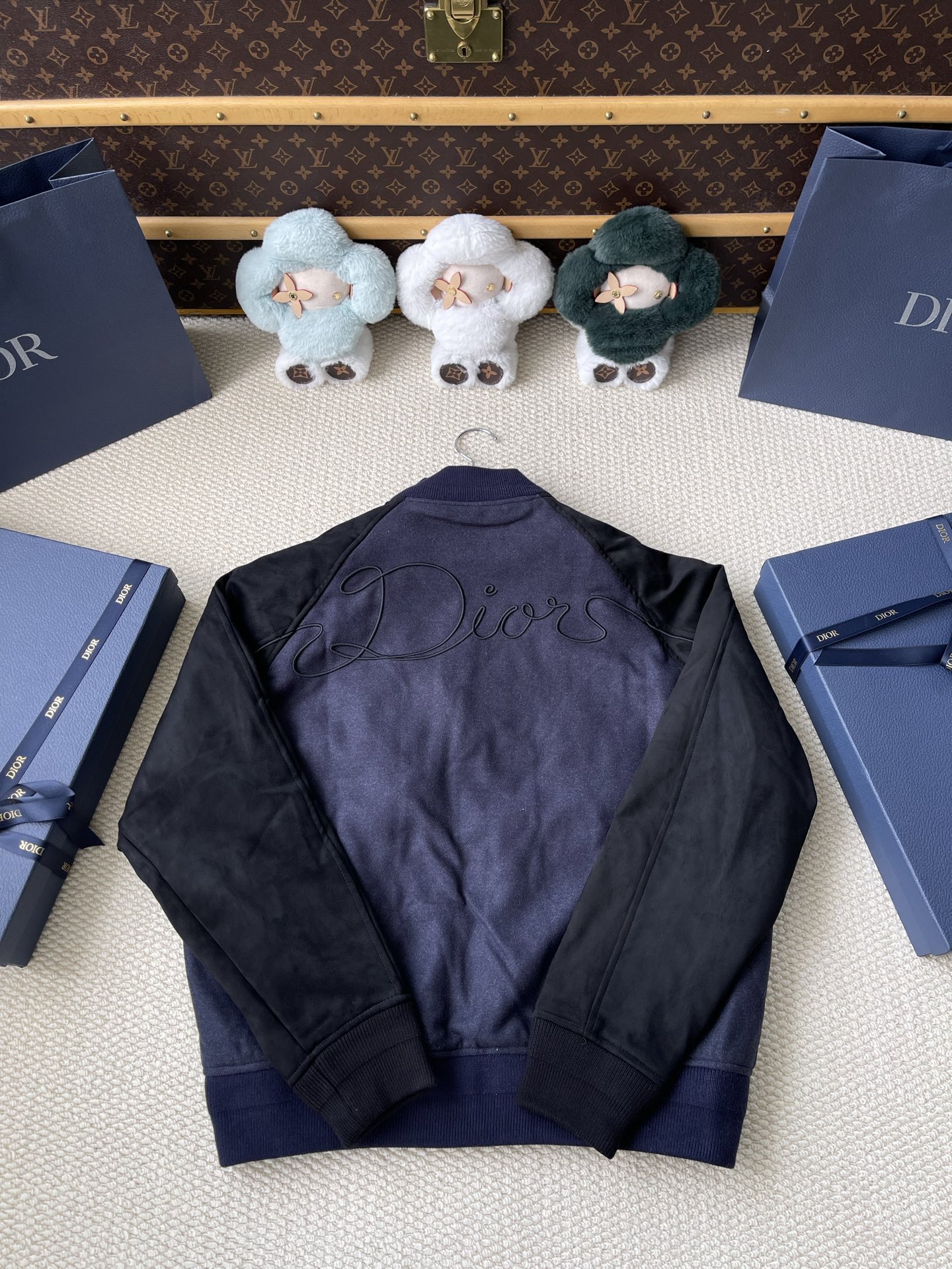 Script-Back Varsity Bomber Jacket — product photograph