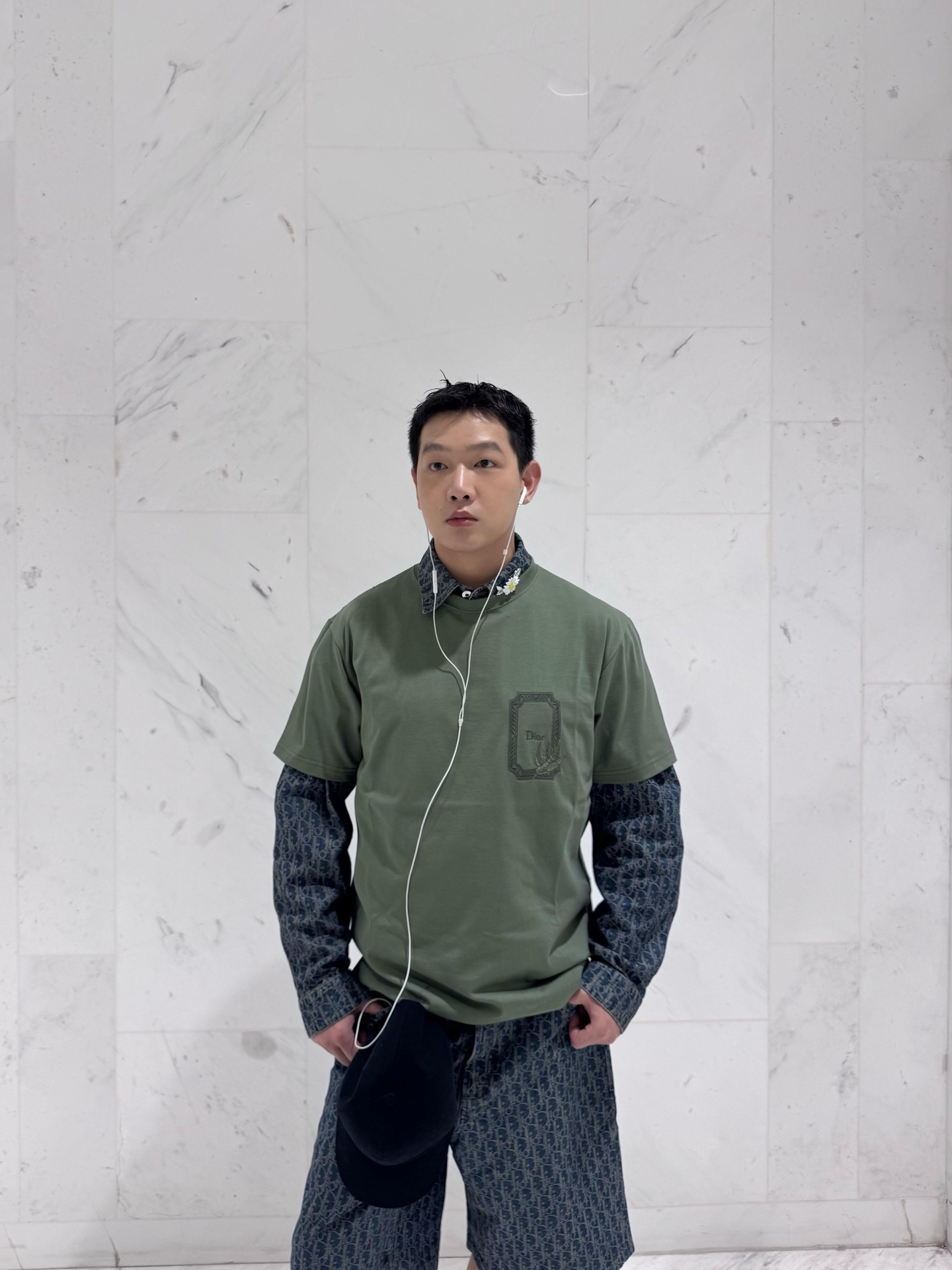 Patch-Emblem Crewneck T-Shirt — product photograph