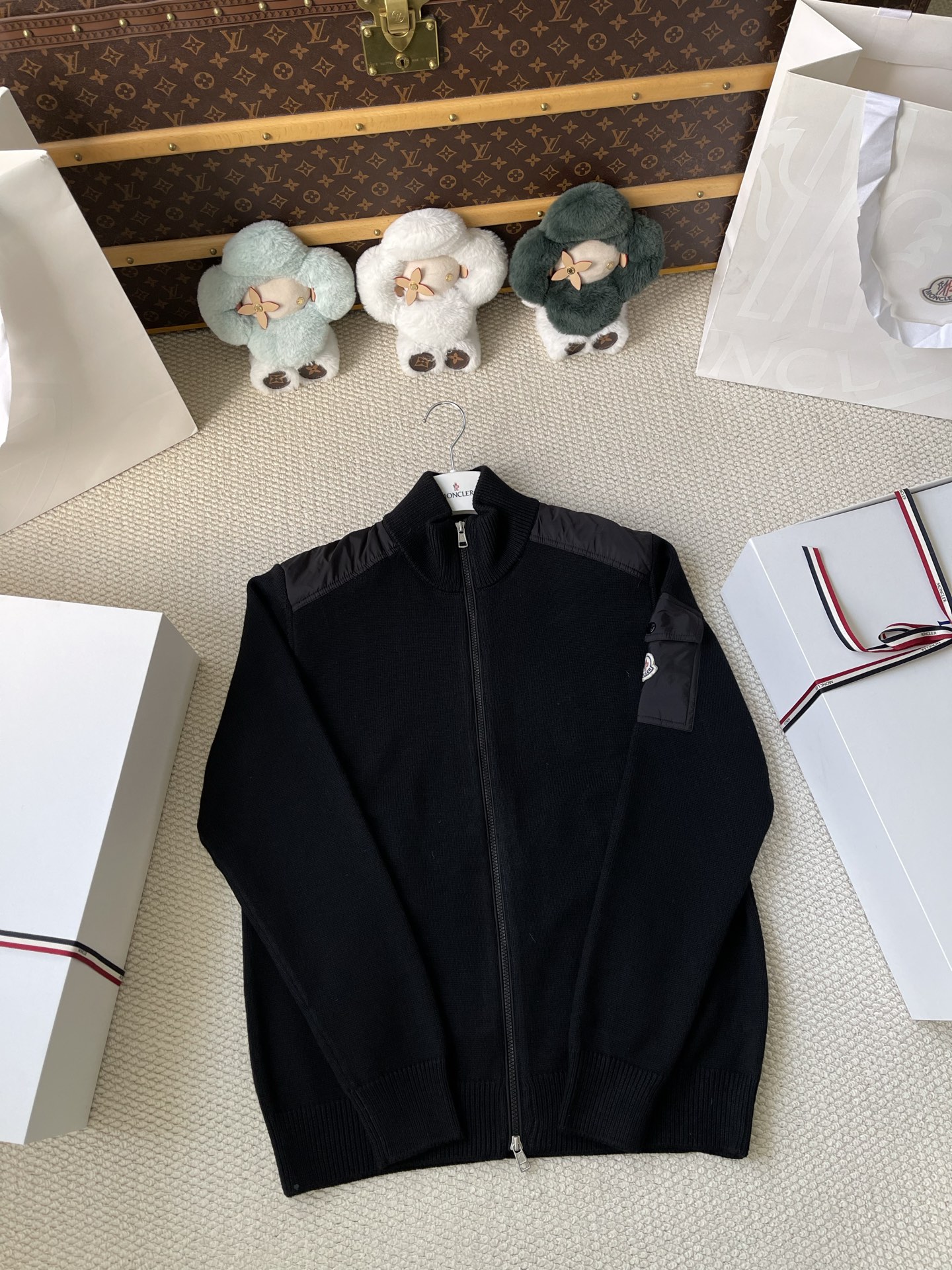 Sleeve-Pocket Zip Cardigan — product photograph