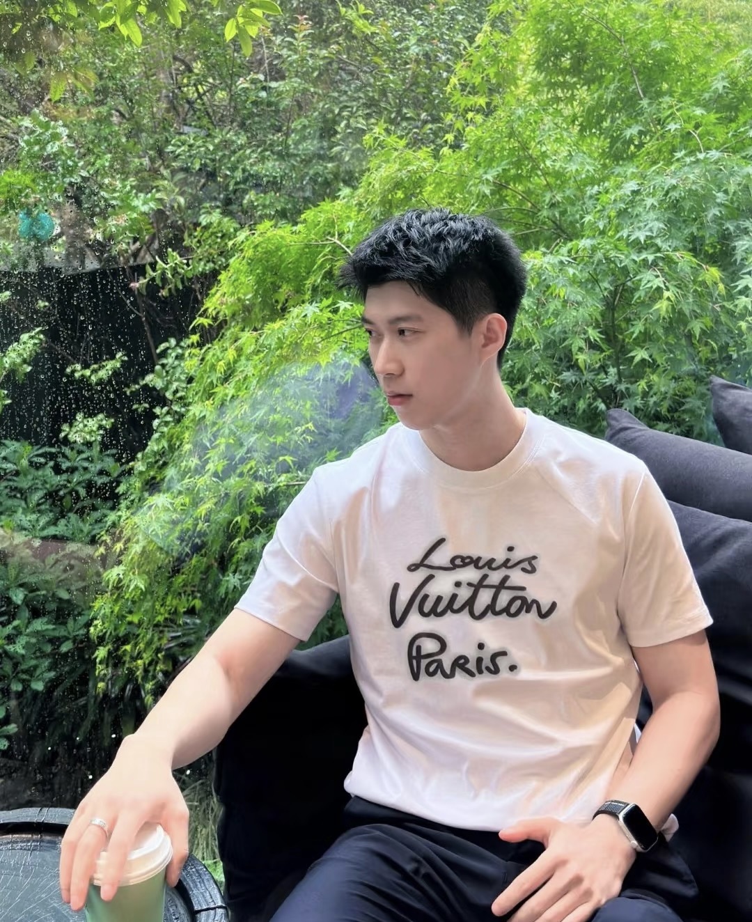 Paris Script Crewneck T-Shirt — product photograph