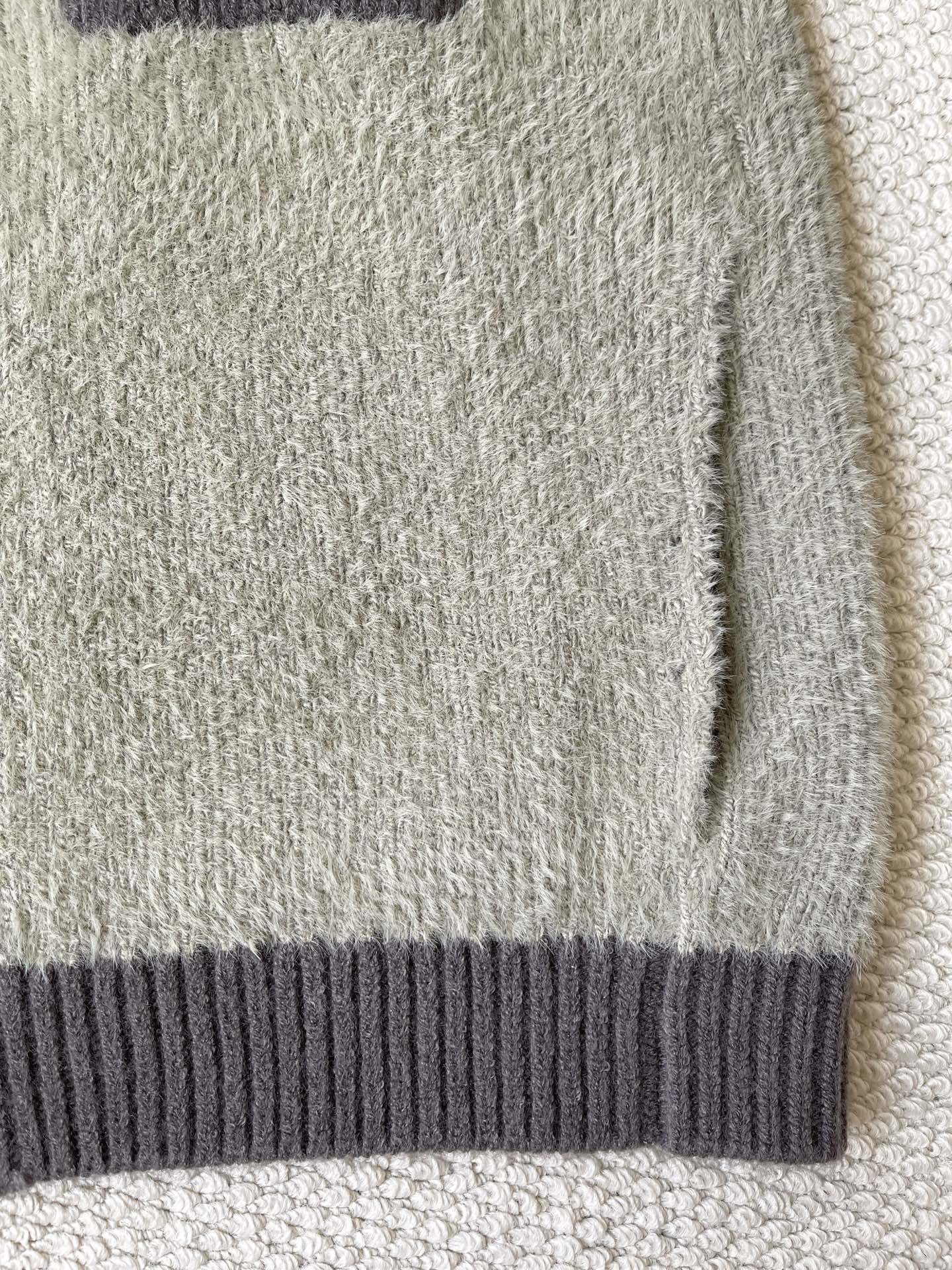 Contrast-Panel Zip Cardigan — product photograph