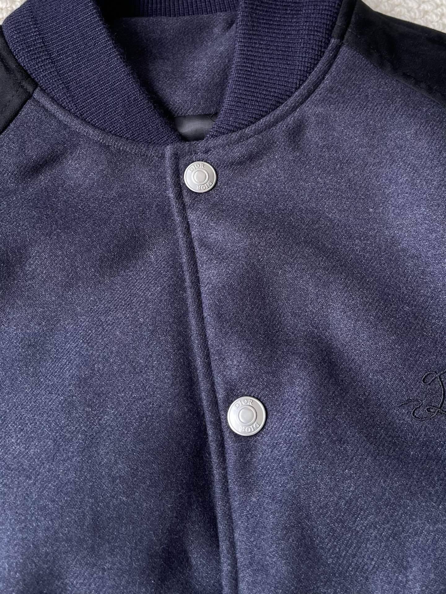 Script-Back Varsity Bomber Jacket — product photograph