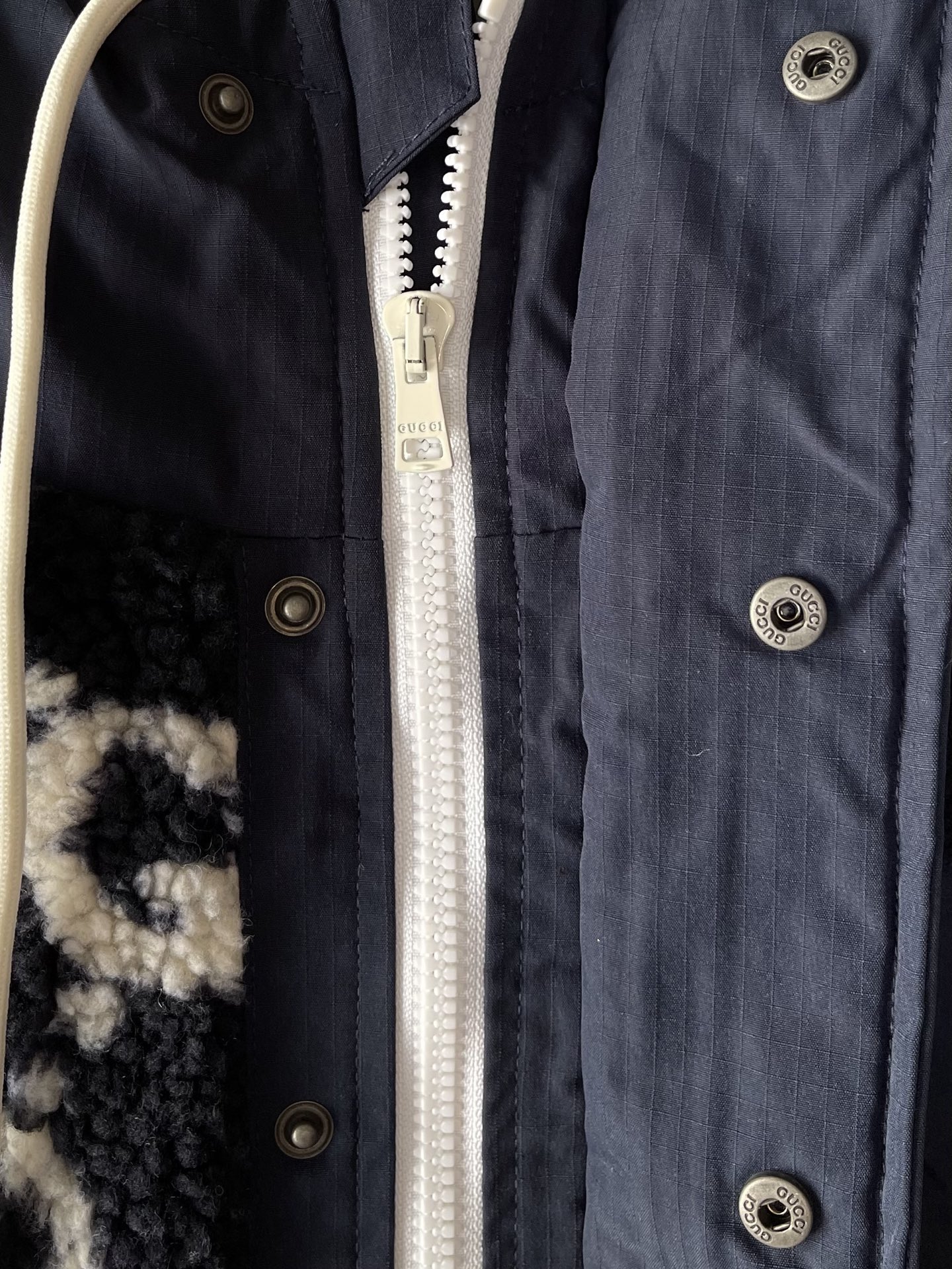 Monogram Hooded Knit Jacket — product photograph