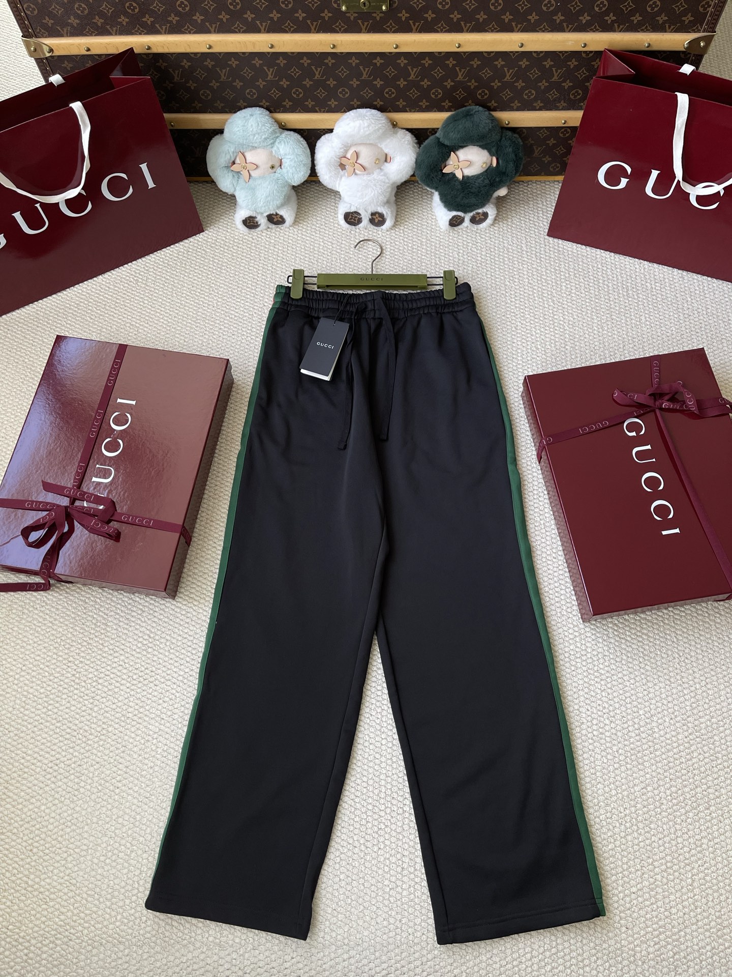 Web-Stripe Hooded Jacket and Trousers Separates — product photograph