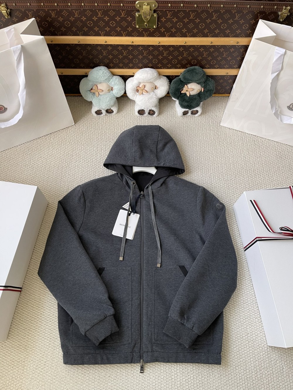 Hybrid-Panel Zip Hoodie — product photograph