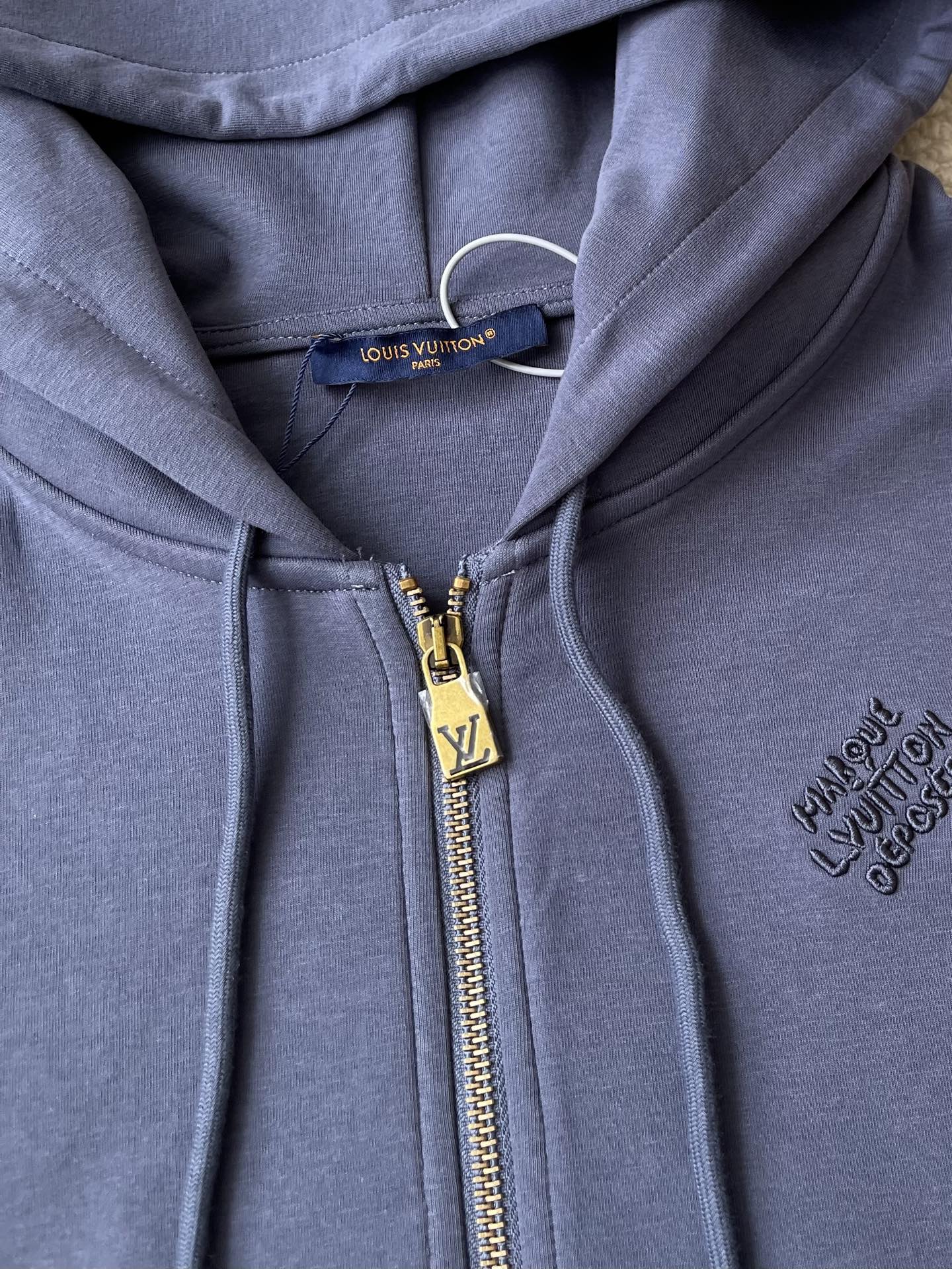 Small-Lettering Zip Hoodie — product photograph