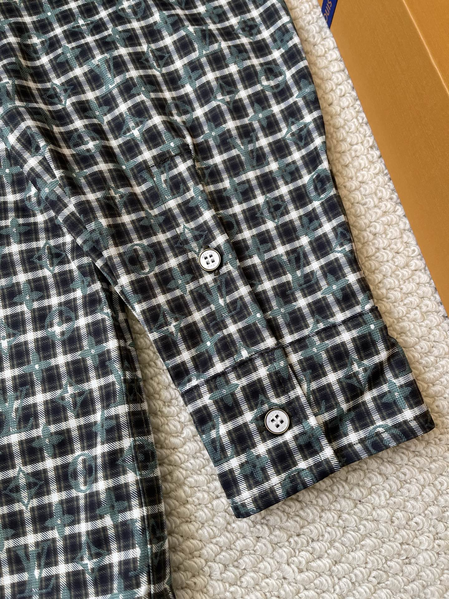 Micro-Check Button Shirt — product photograph