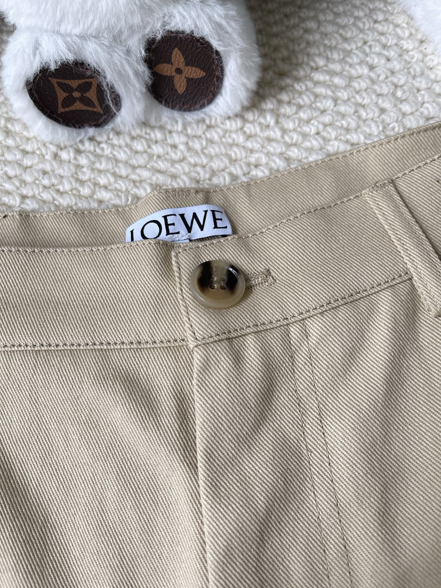 Red-Anagram Straight-Leg Trousers — product photograph