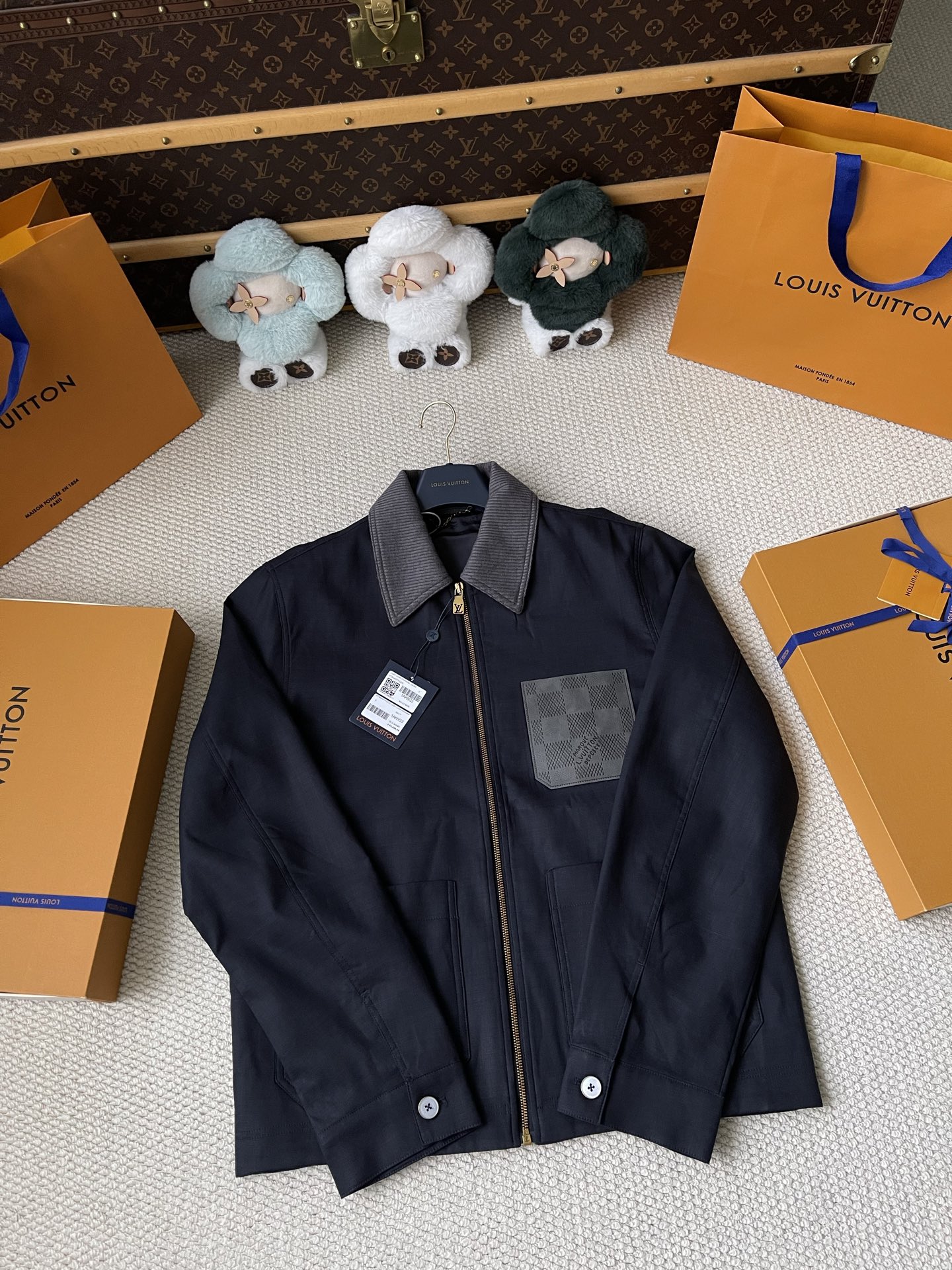 Contrast-Check Pocket Jacket — product photograph