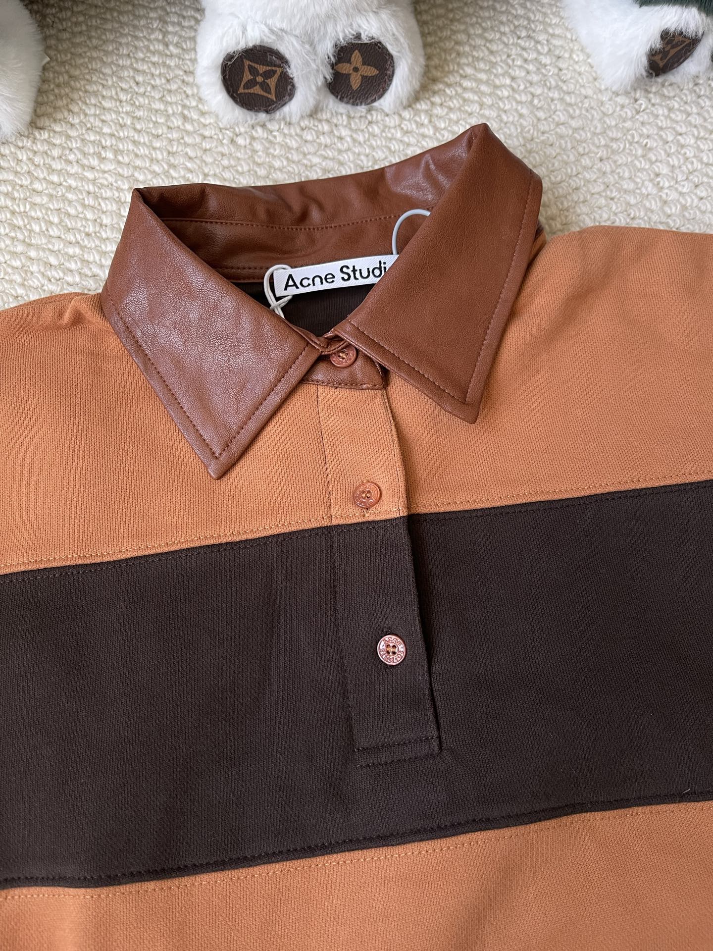 Wide-Stripe Knit Polo — product photograph