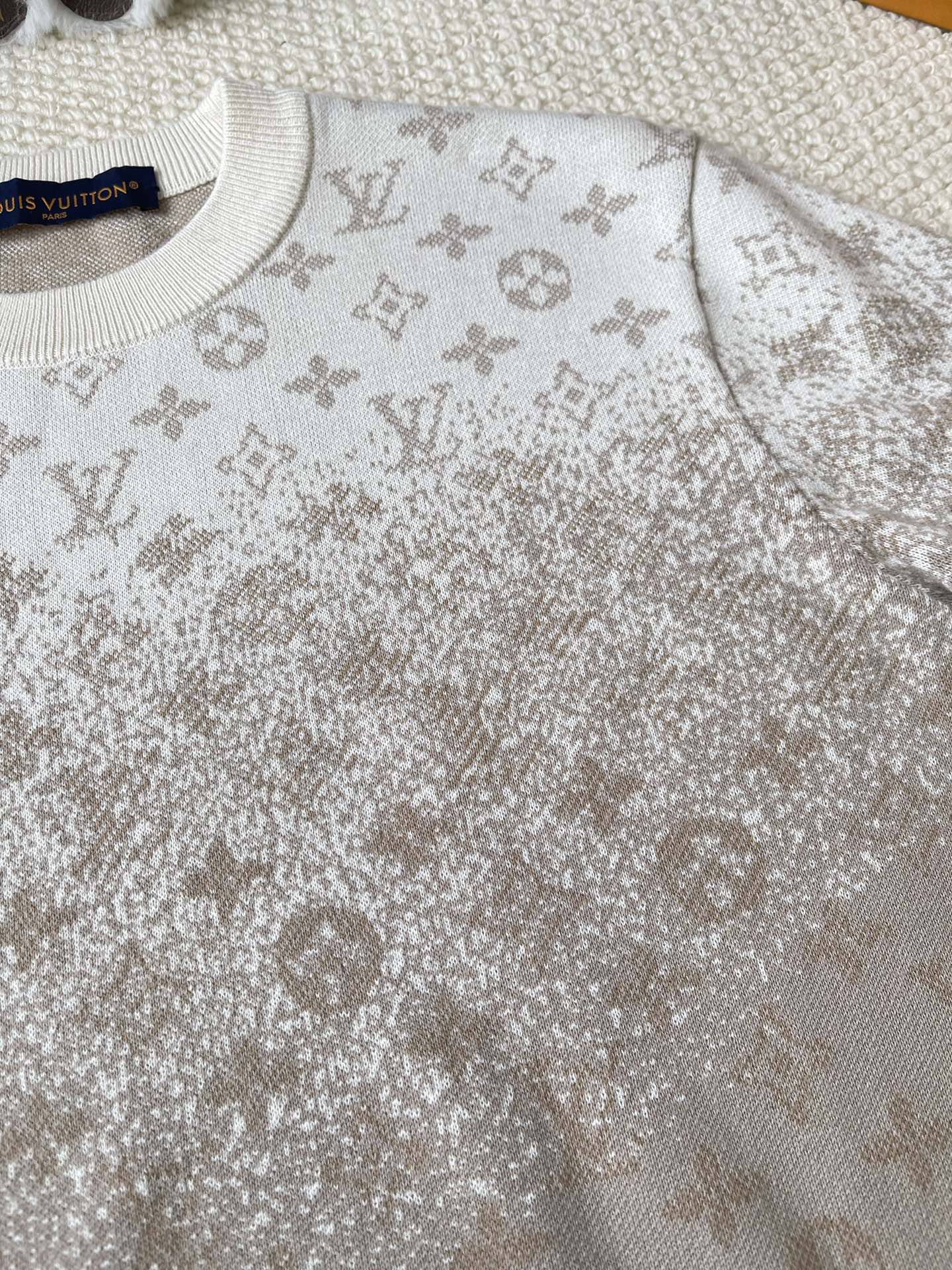 Faded Monogram Crewneck Sweater — product photograph