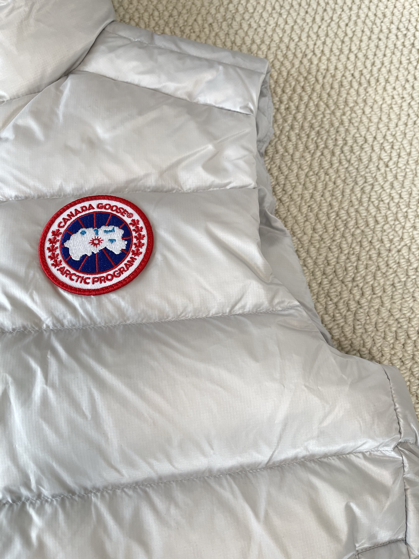 Crest-Patch Quilted Vest — product photograph