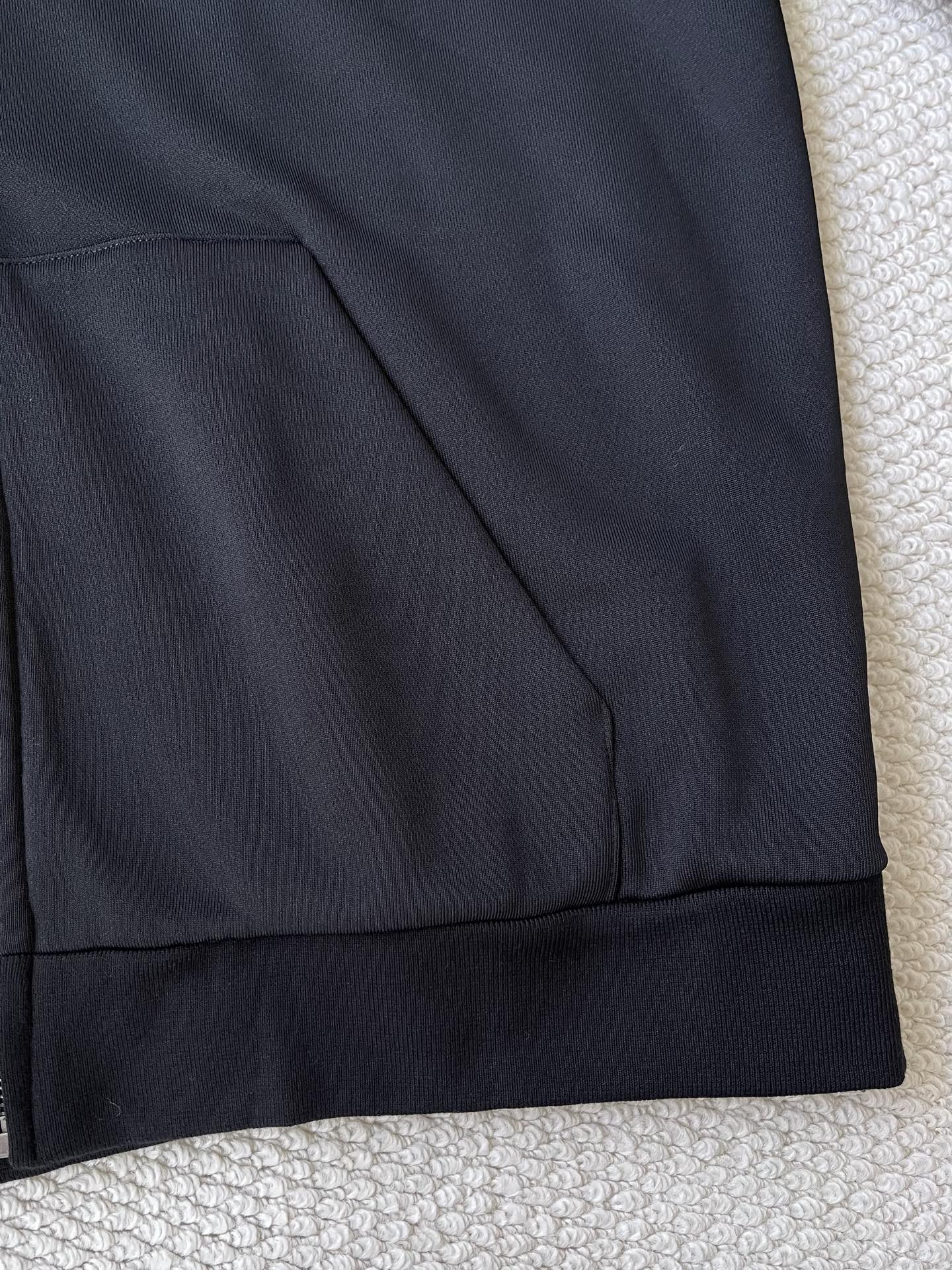 Web-Stripe Hooded Jacket and Trousers Separates — product photograph
