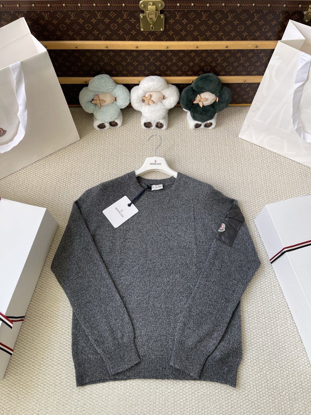 Sleeve-Pocket Crewneck Sweater — product photograph