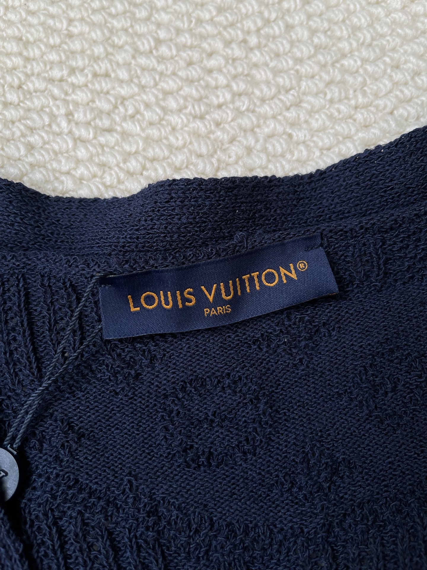 Tonal Monogram Ribbed Cardigan — product photograph