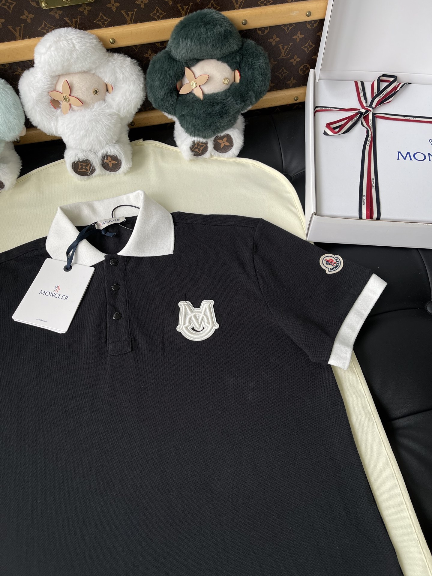 Contrast-Collar M-Crest Polo — product photograph