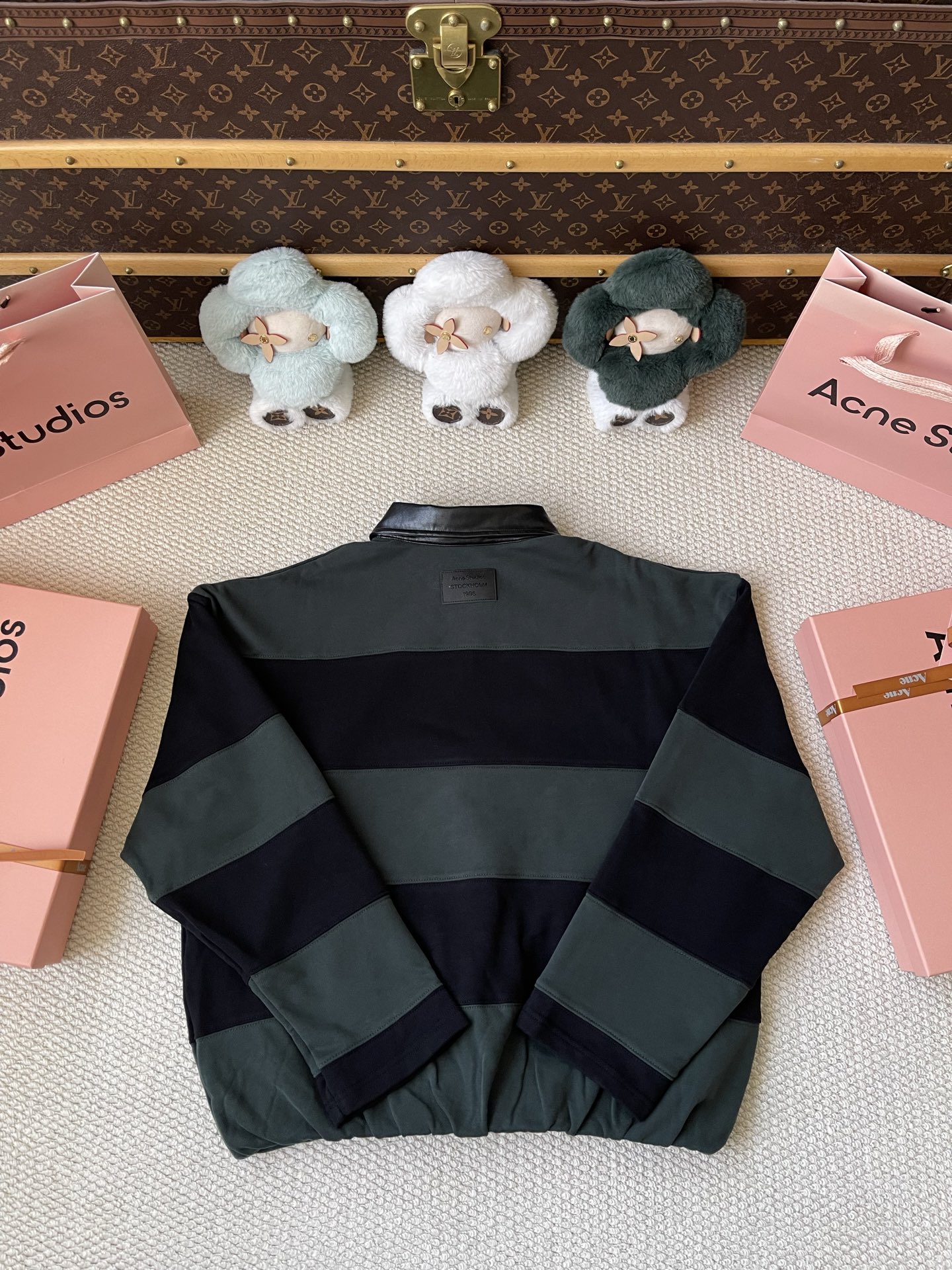 Wide-Stripe Knit Polo — product photograph
