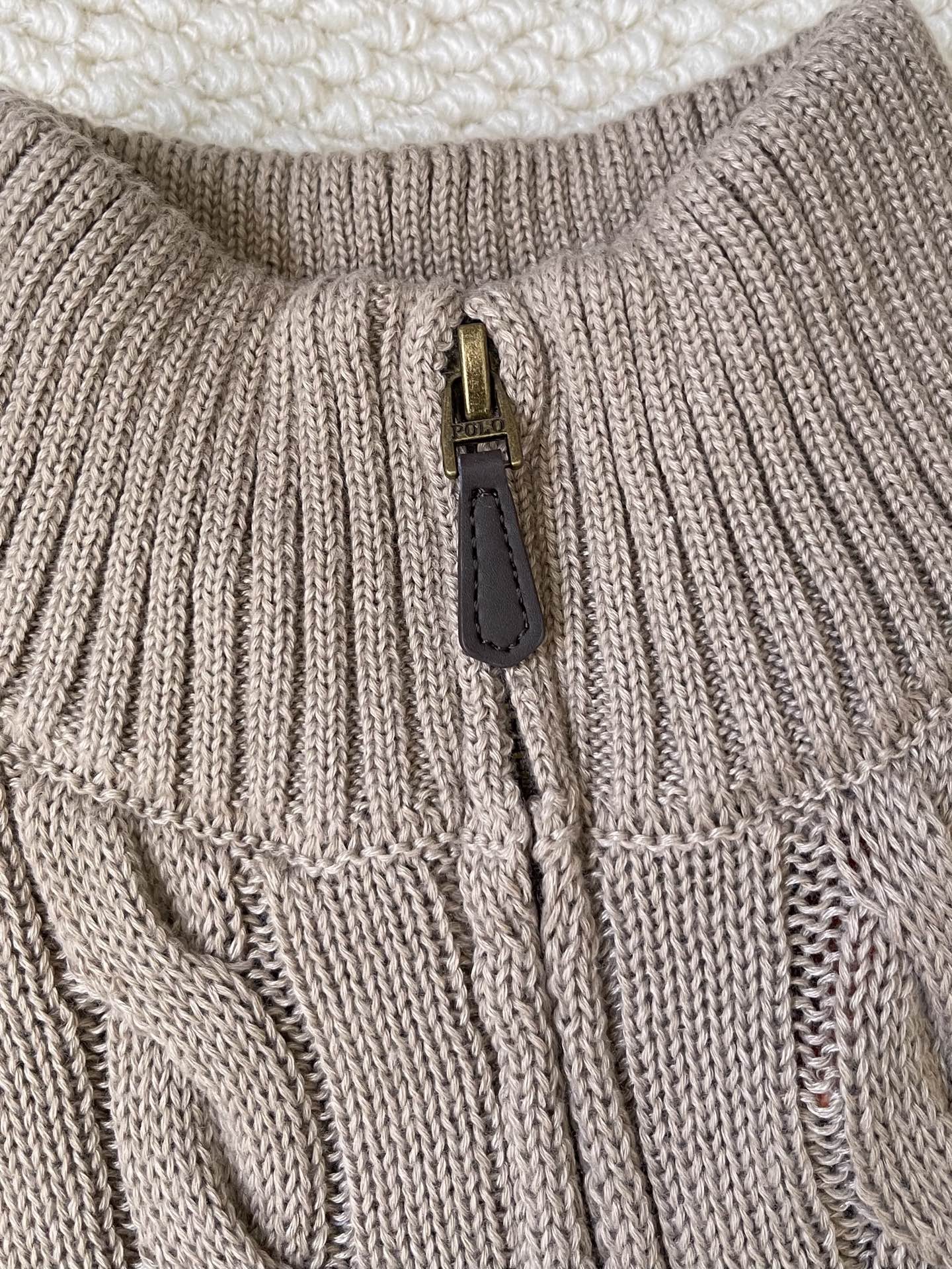 Cable-Knit Quarter-Zip Sweater — product photograph