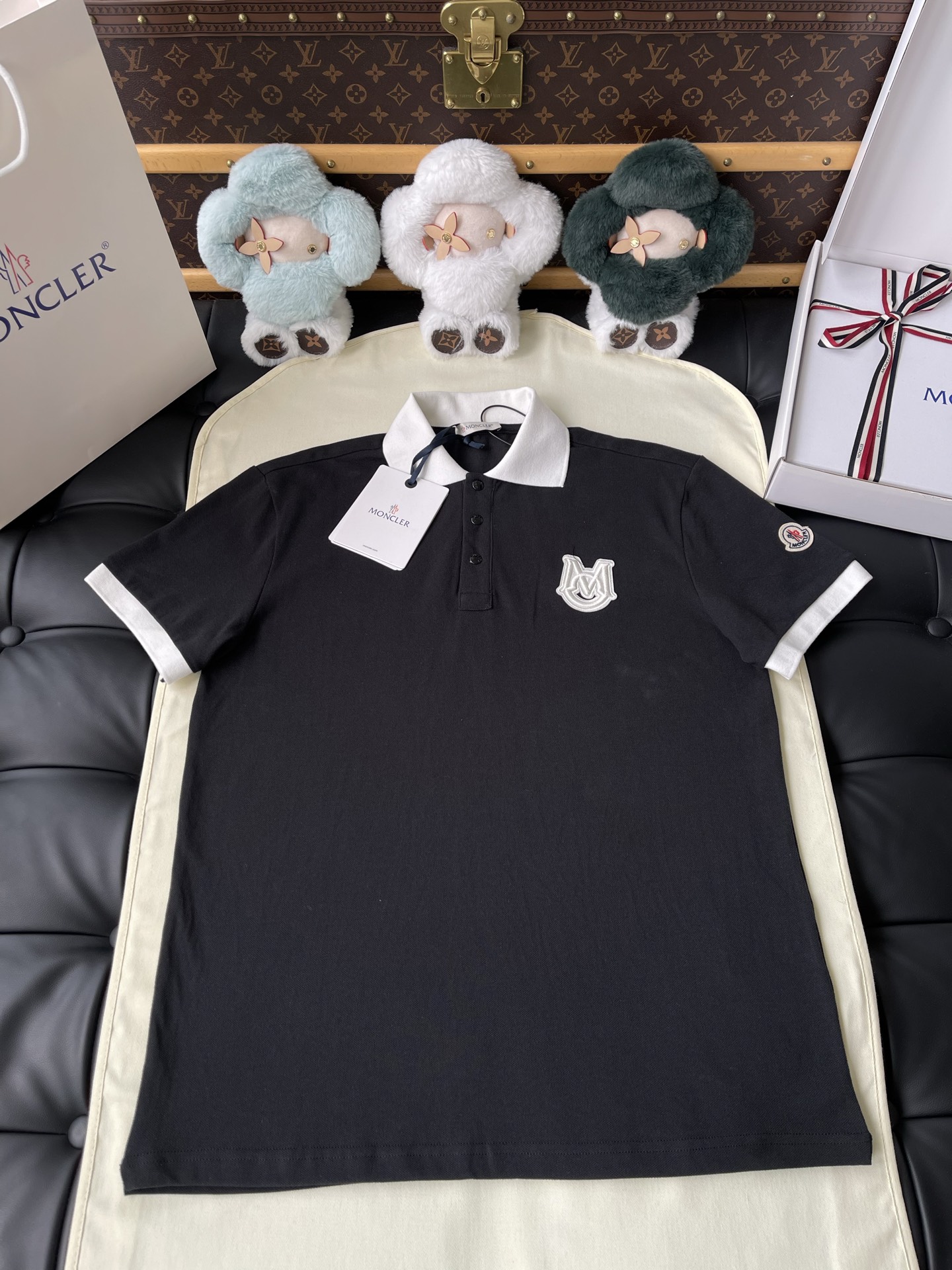 Contrast-Collar M-Crest Polo — product photograph