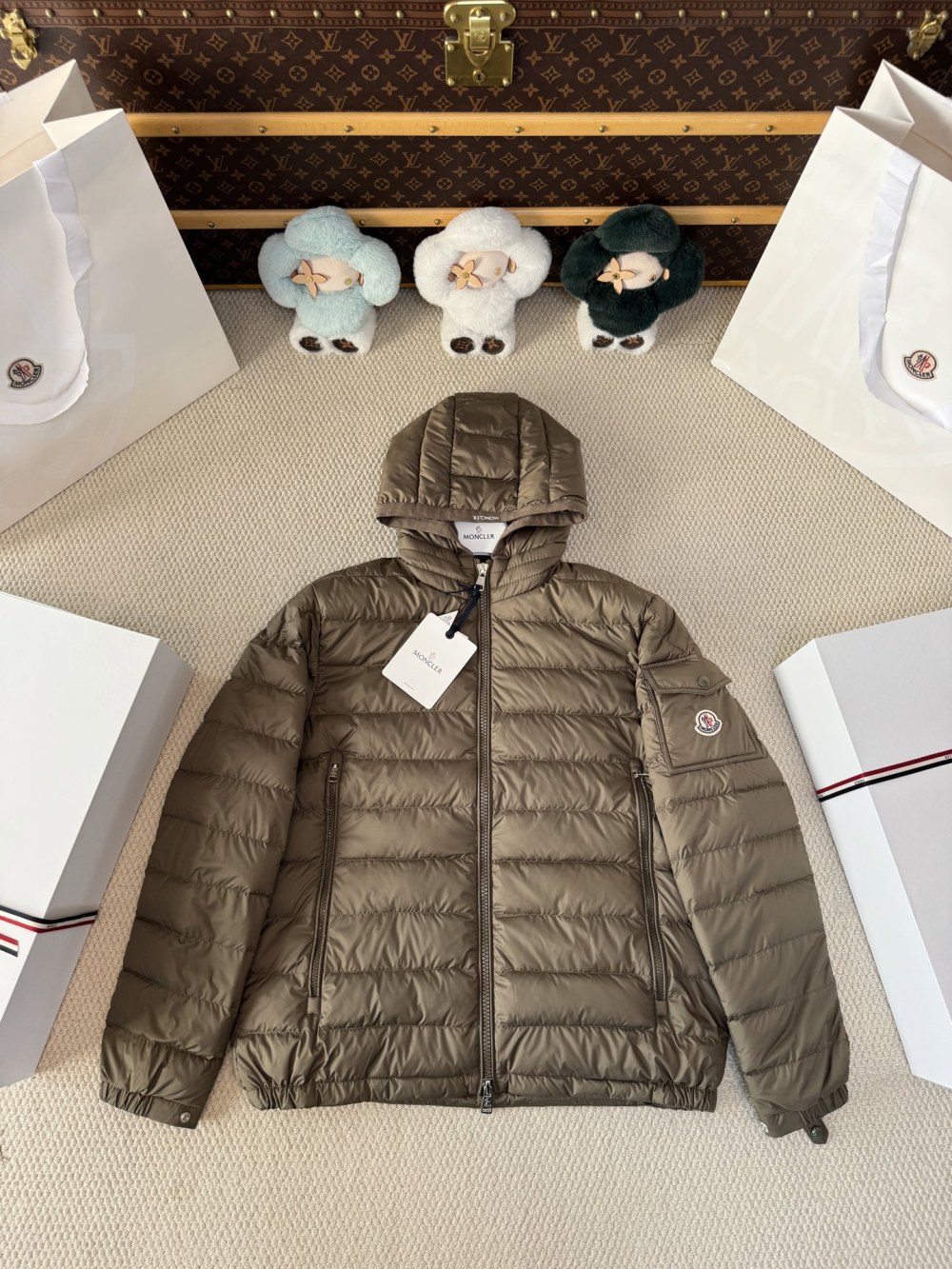 Fine-Quilt Hooded Puffer — product photograph