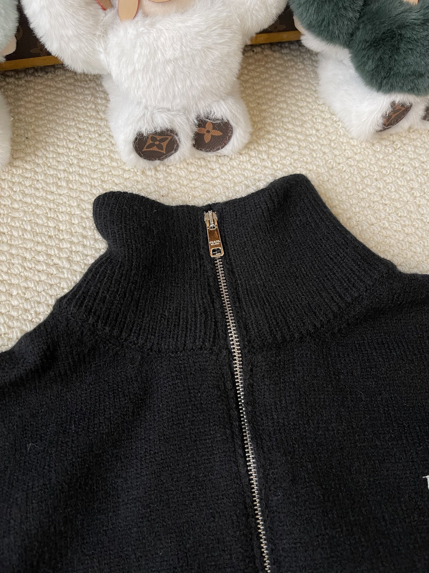 Crest Stand-Collar Zip Cardigan — product photograph
