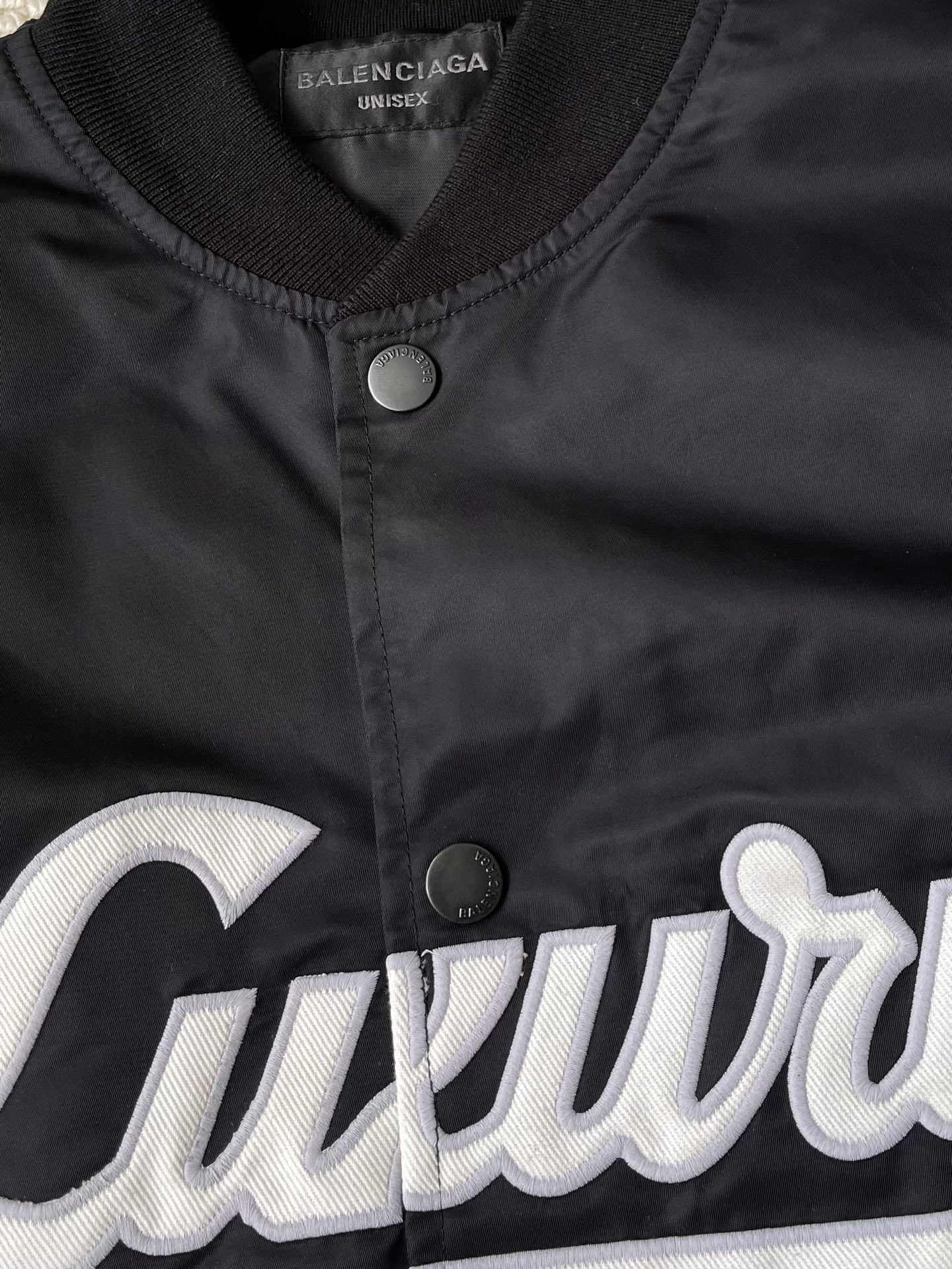 Luxury-Script Varsity Bomber — product photograph