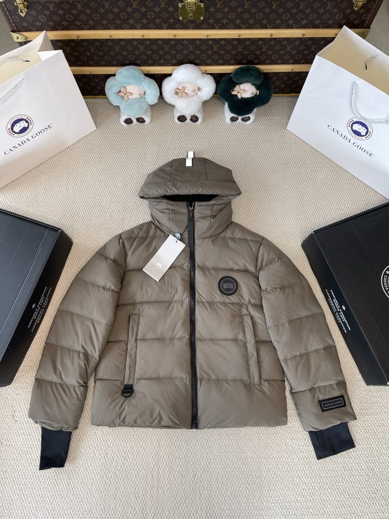 Tonal-Patch Hooded Puffer — product photograph