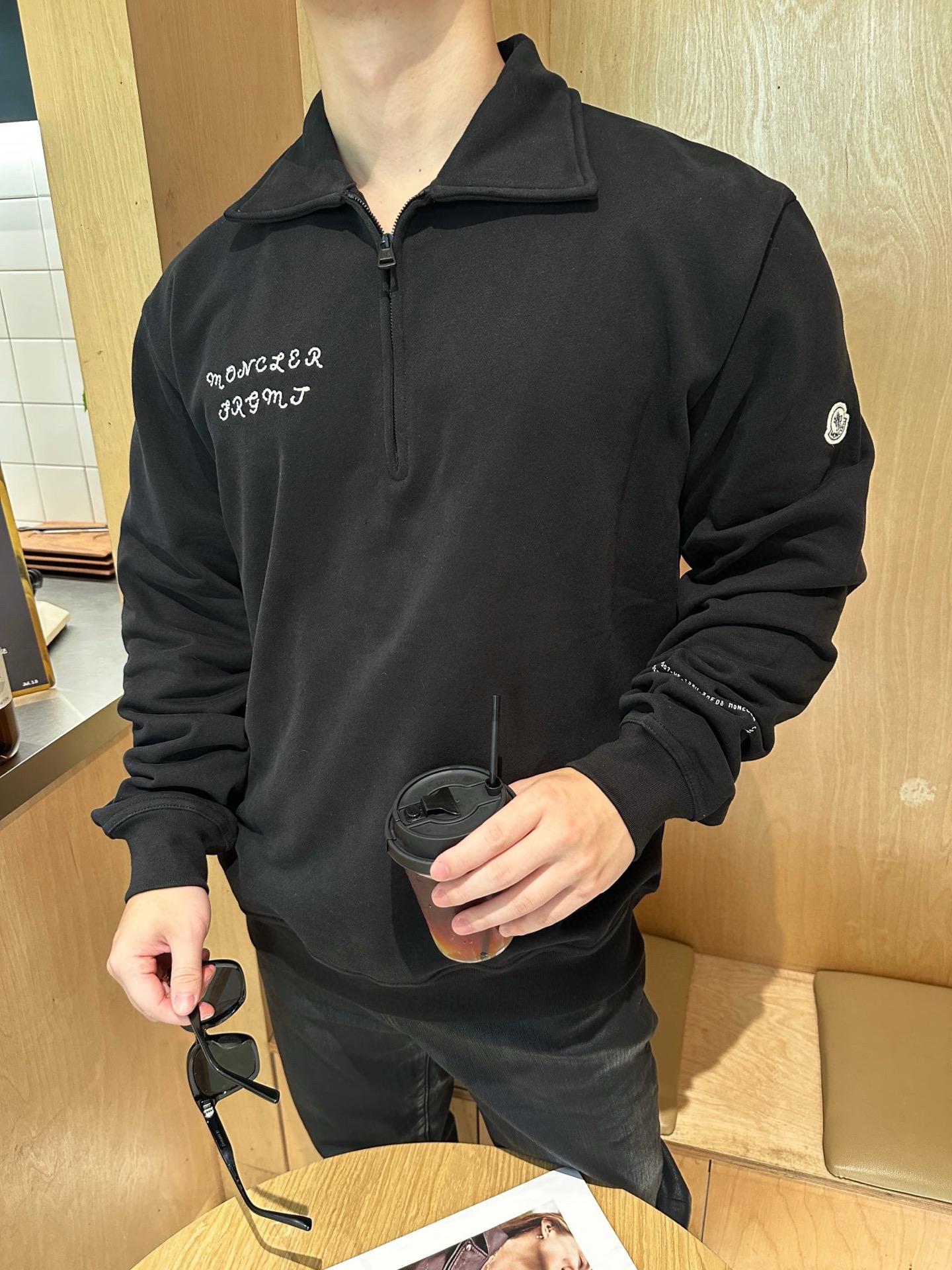 Fragment Zip-Neck Polo — product photograph