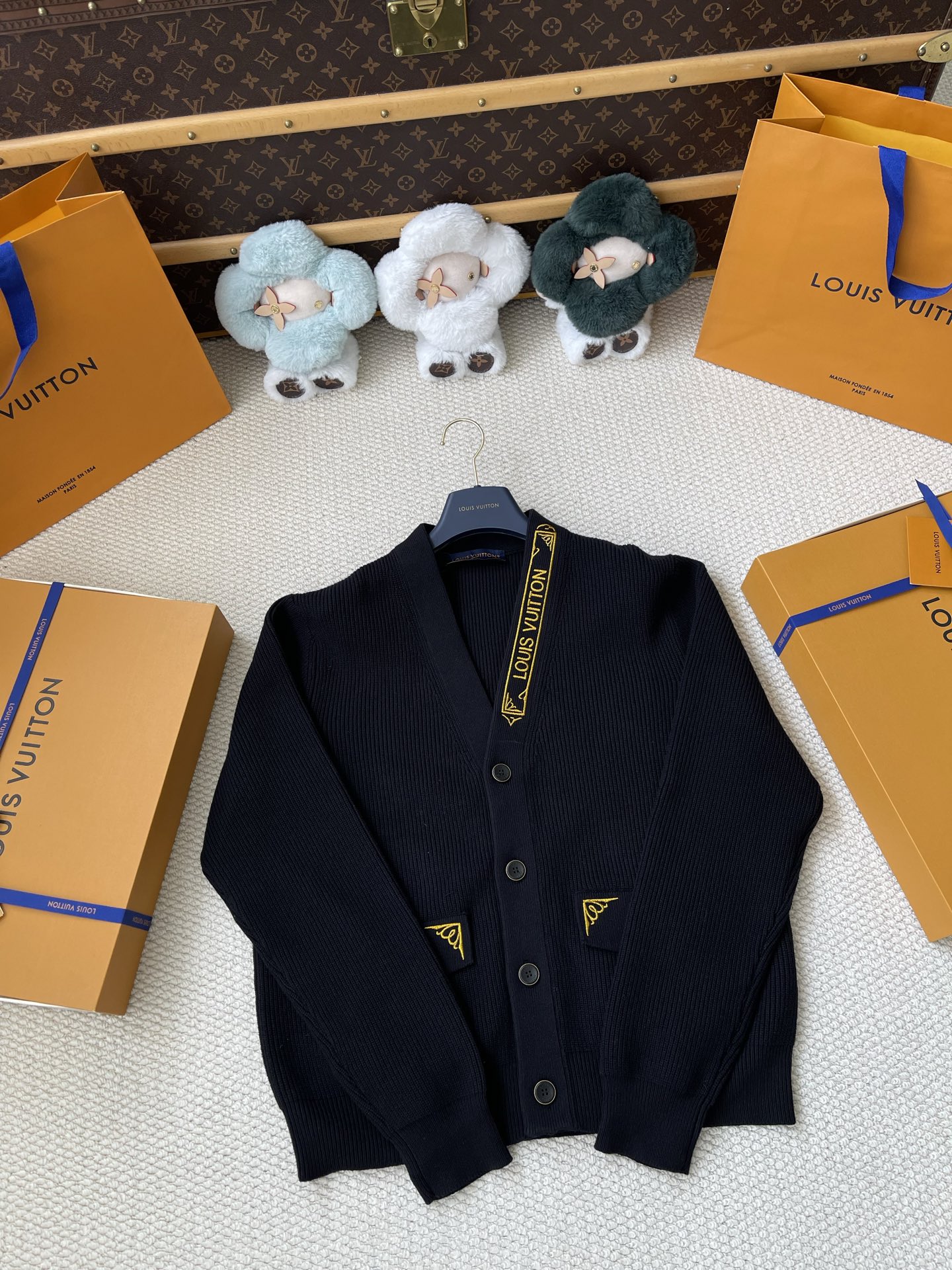 Logo-Trim Pocket Cardigan — product photograph