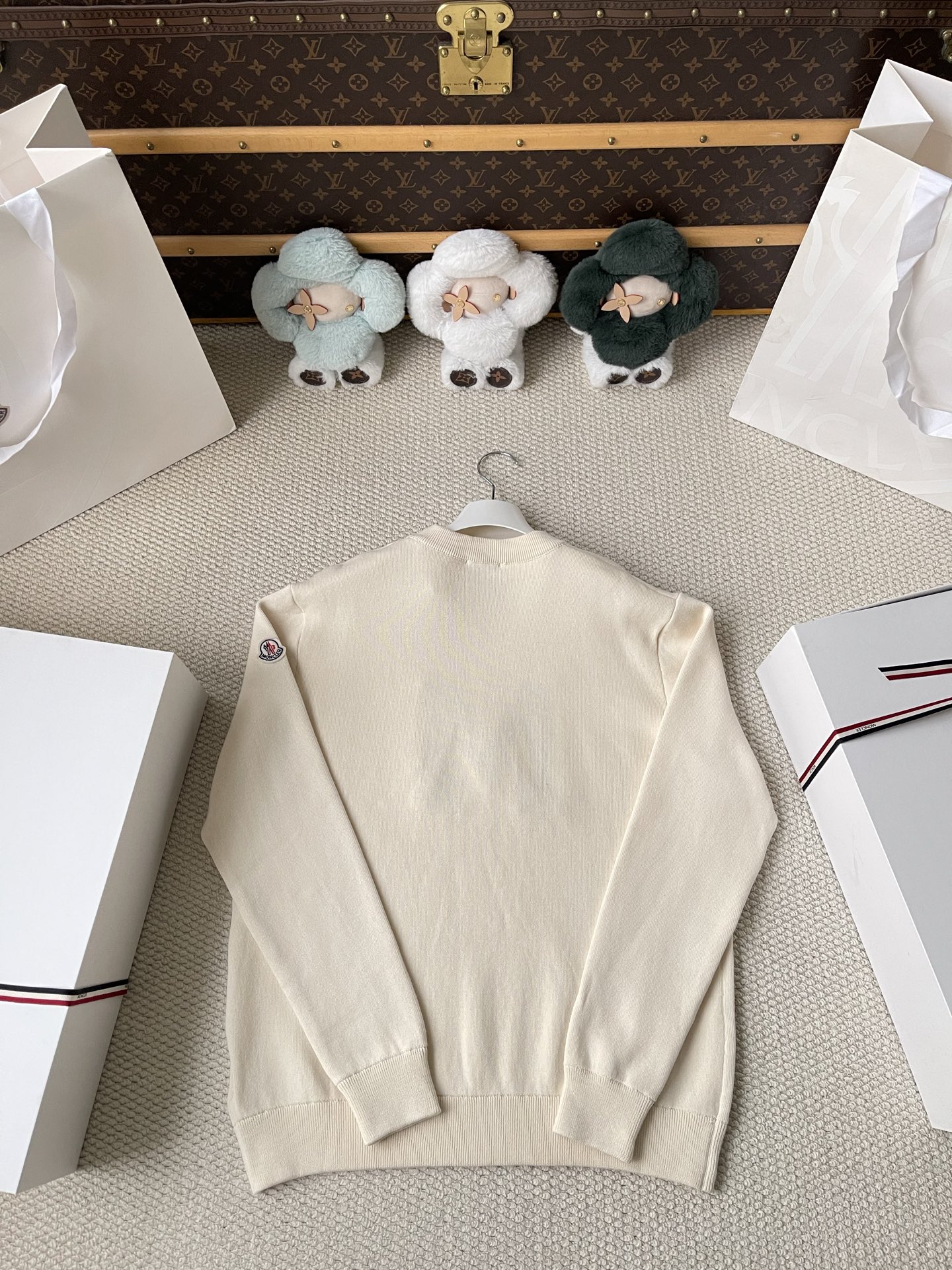 Letter-M Crewneck Sweater — product photograph