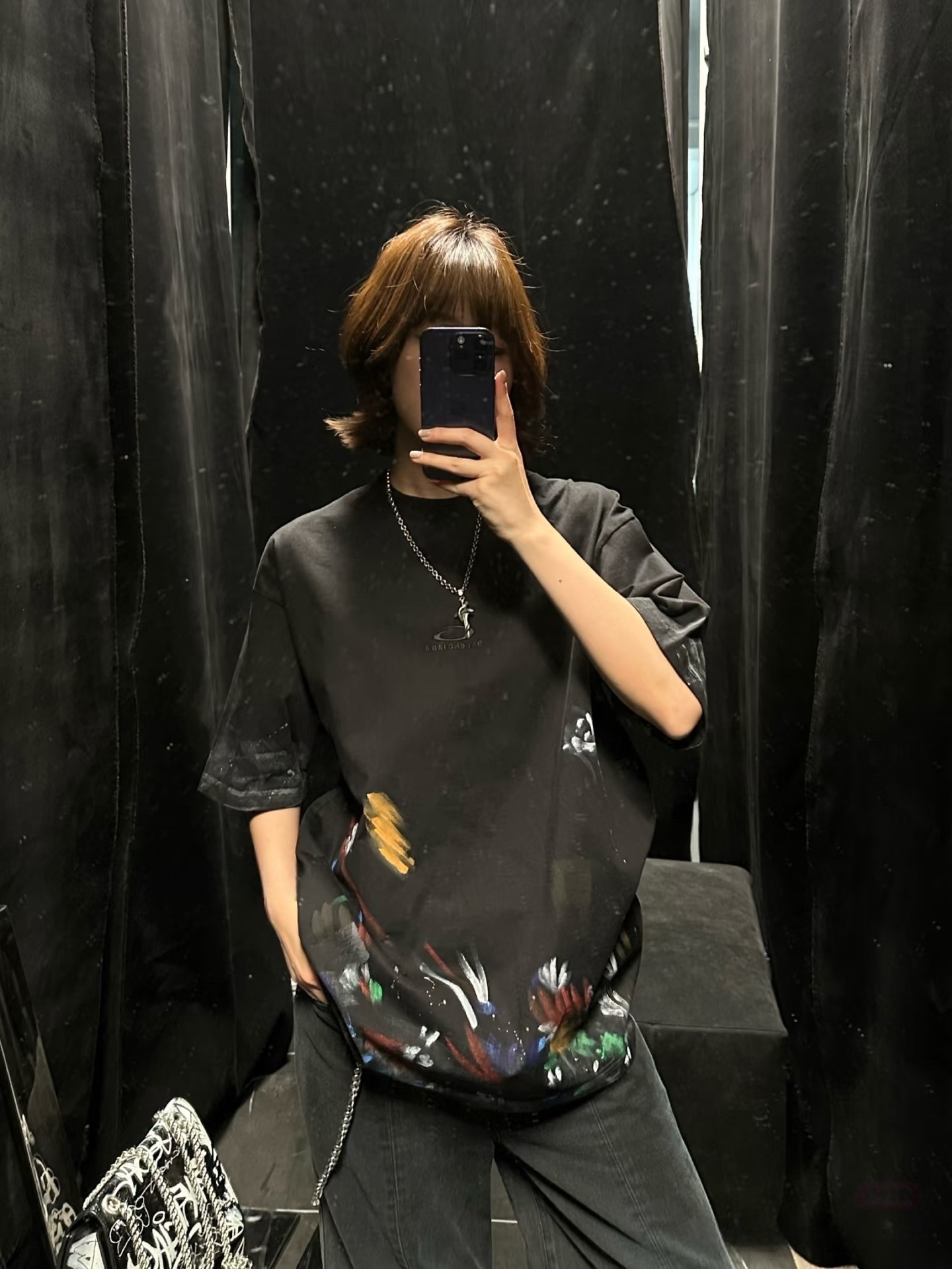 Floral Border Crewneck T-Shirt — product photograph