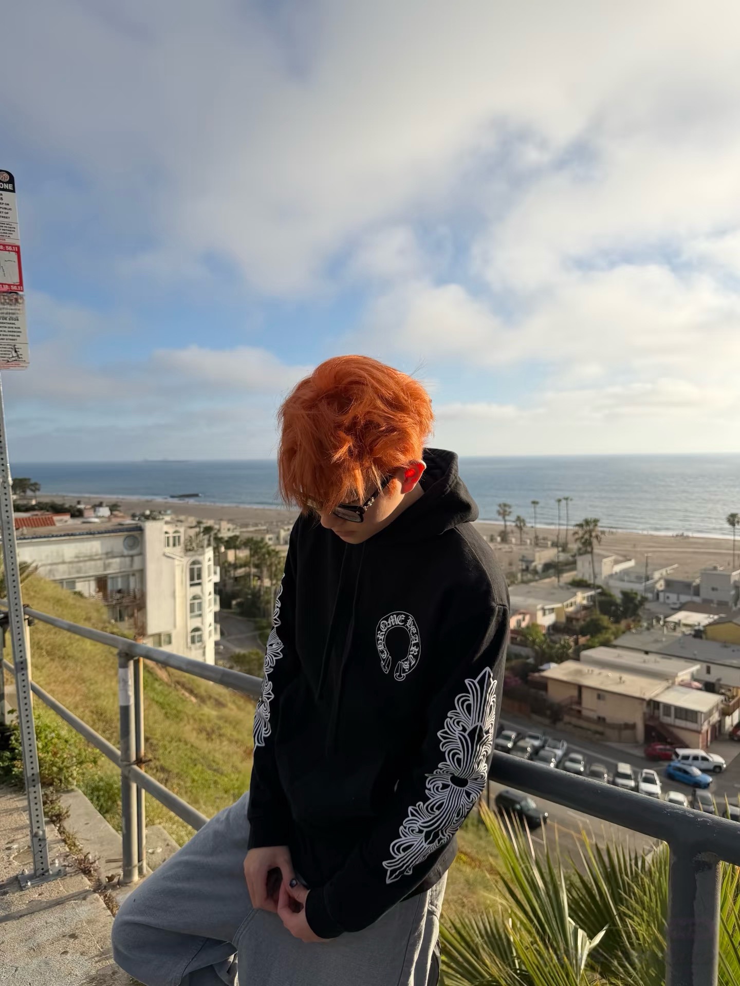 Horseshoe-Graphic Pullover Hoodie — product photograph